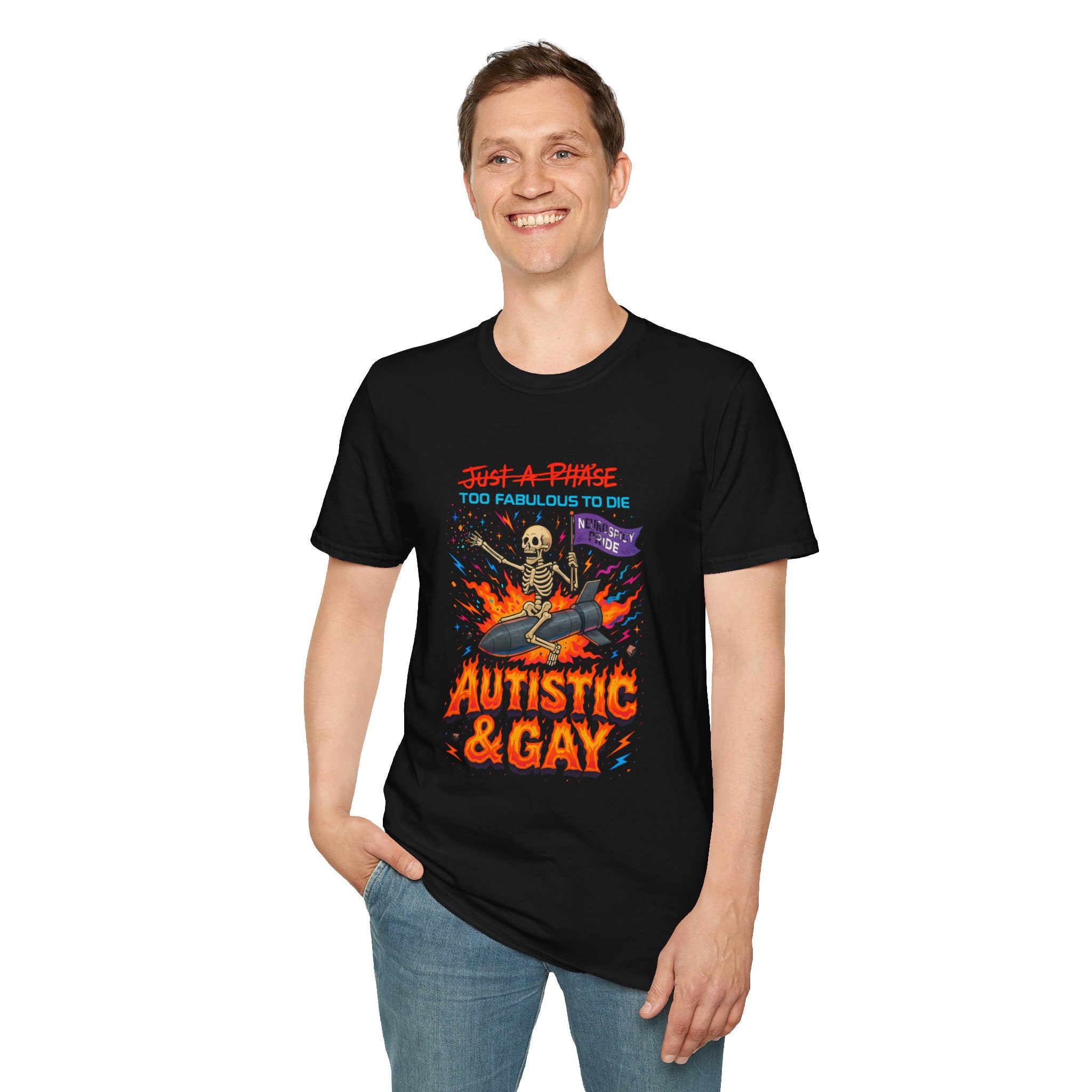Autistic and Gay Neurospicy T-Shirt