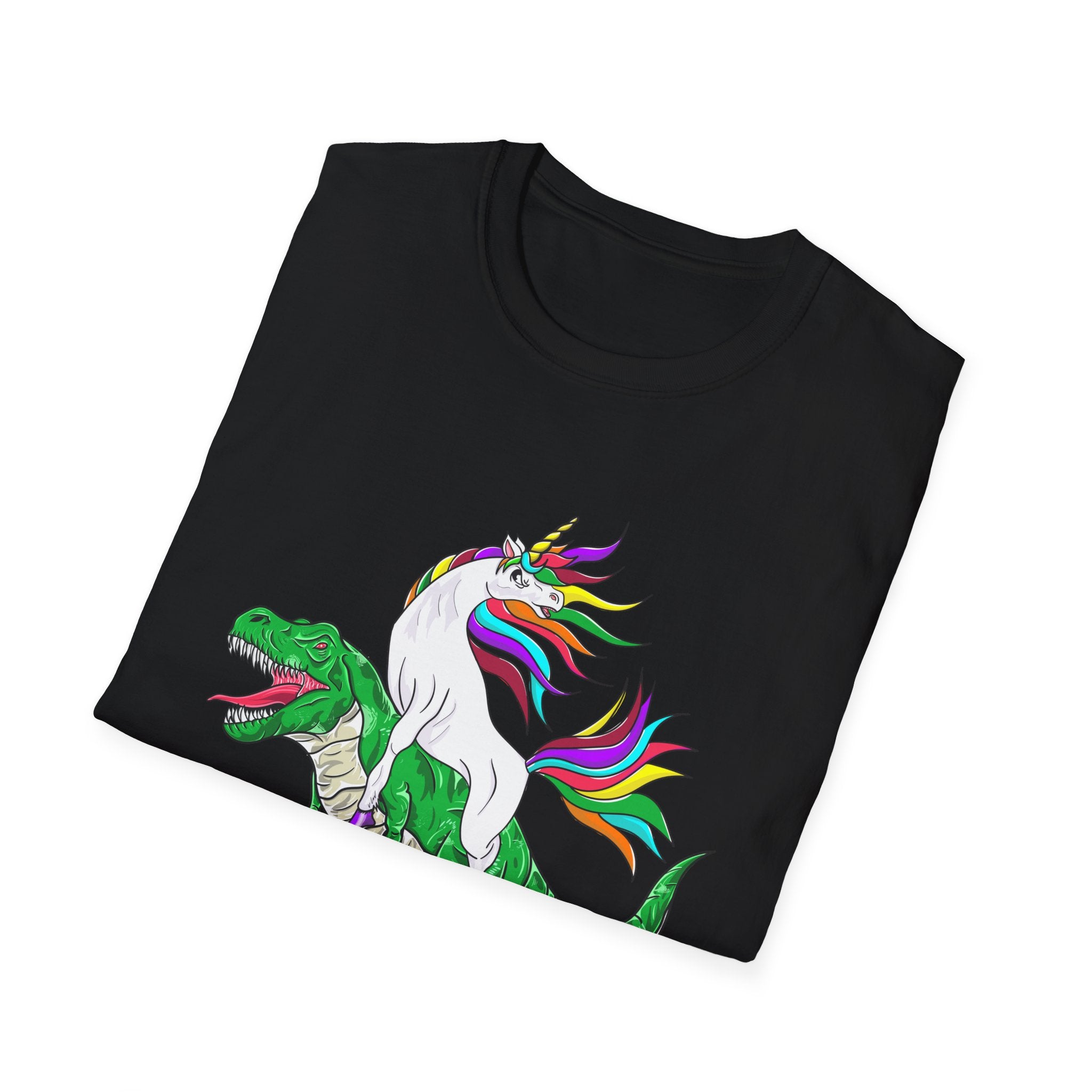 Unisex T-Shirt - Unicorn Riding T-Rex