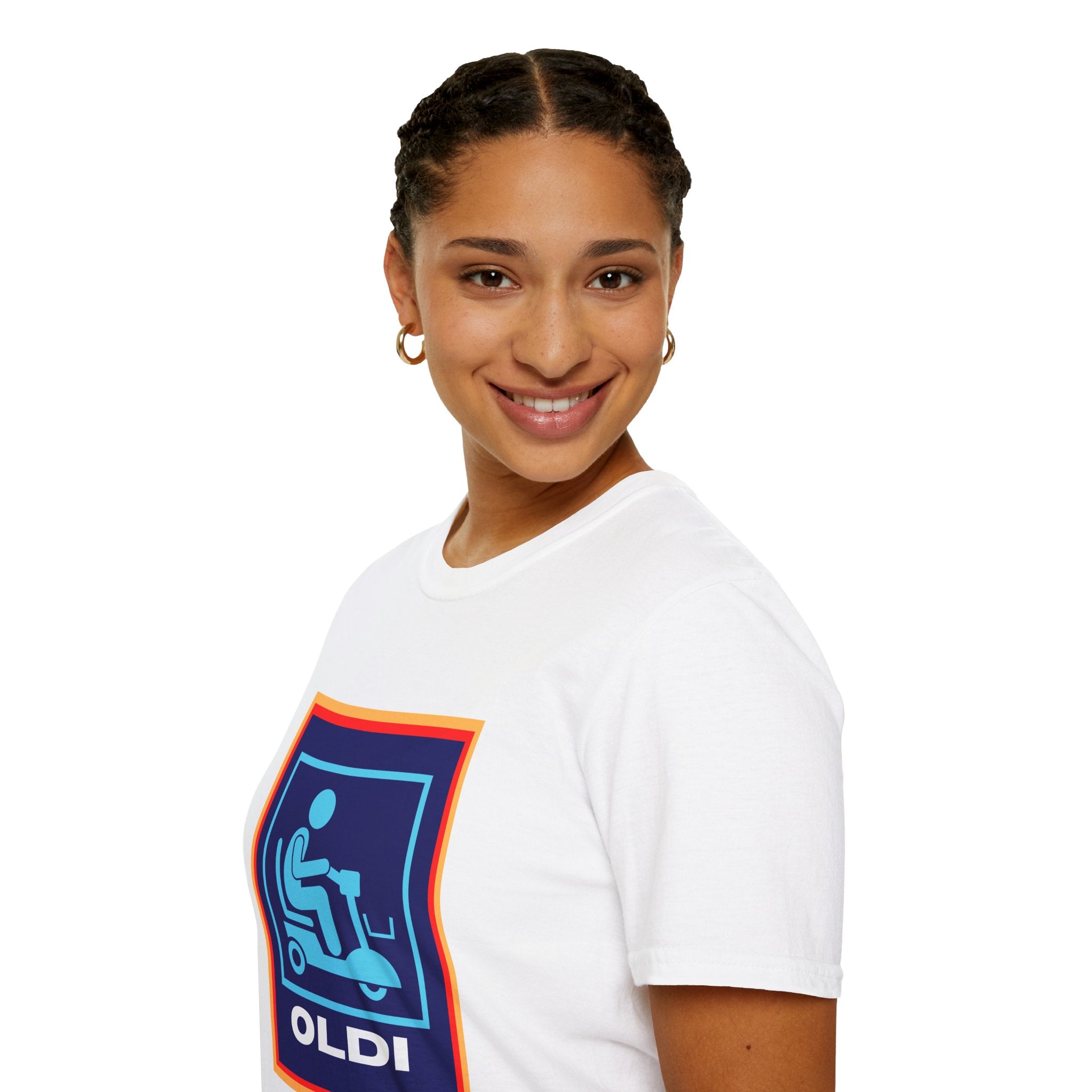 Oldi Scooter Funny Aldi Parody Black Unisex T-Shirt