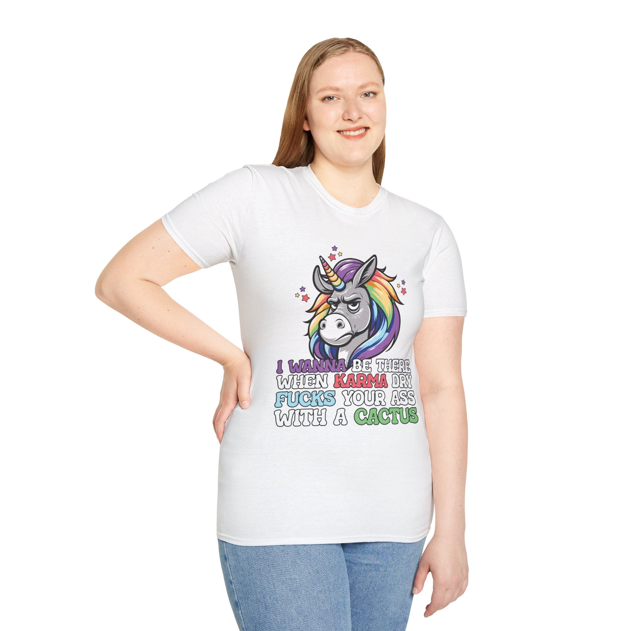 Sarcastic Unicorn Karma adult T-Shirt