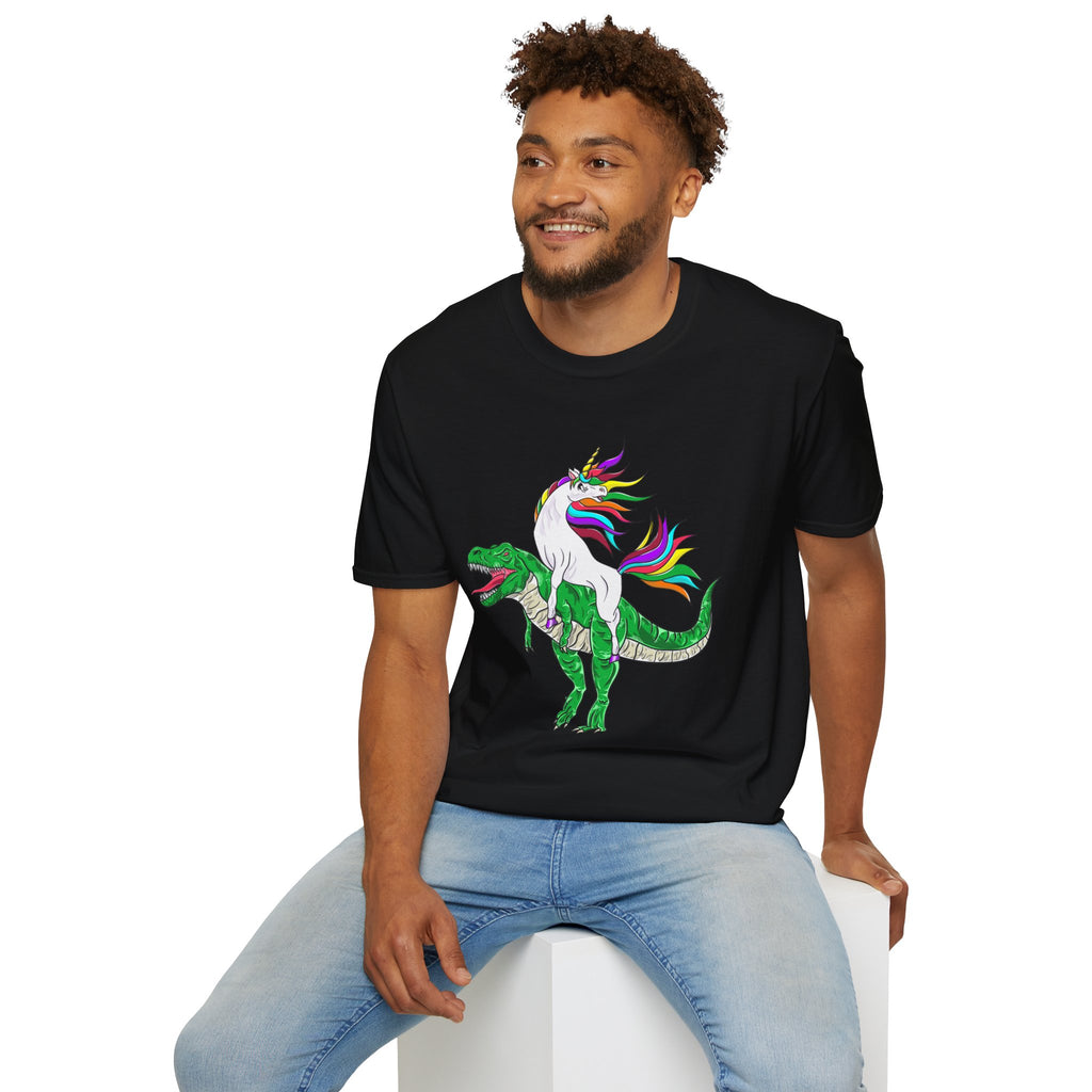 Unisex T-Shirt - Unicorn Riding T-Rex