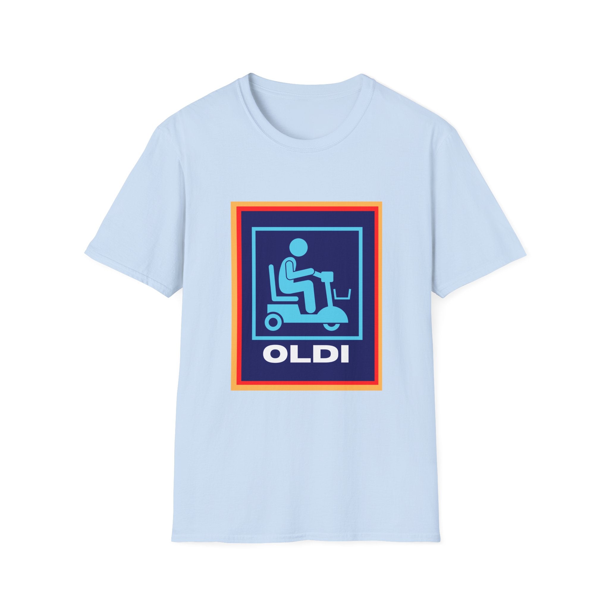 Oldi Scooter Funny Aldi Parody Black Unisex T-Shirt