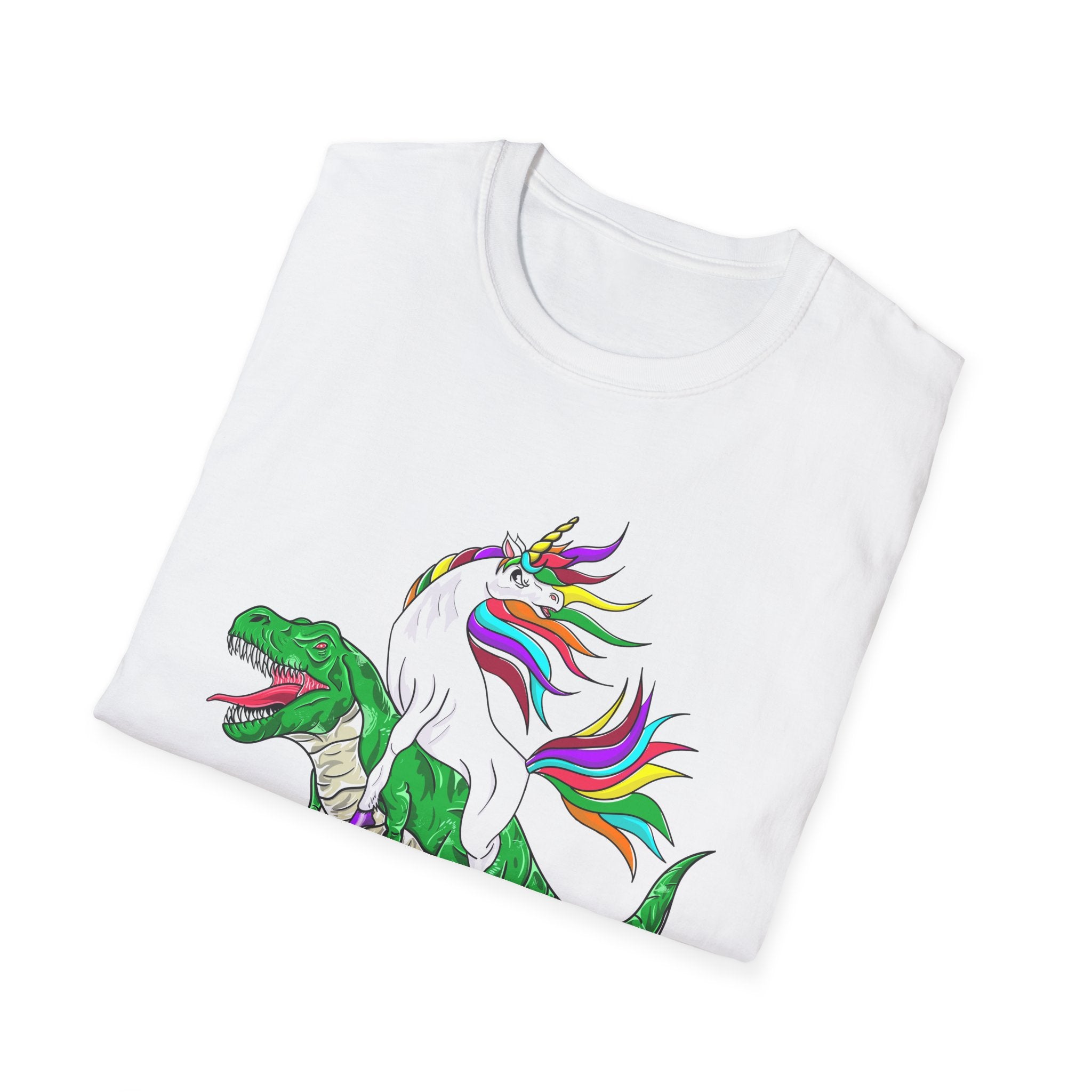 Unisex T-Shirt - Unicorn Riding T-Rex