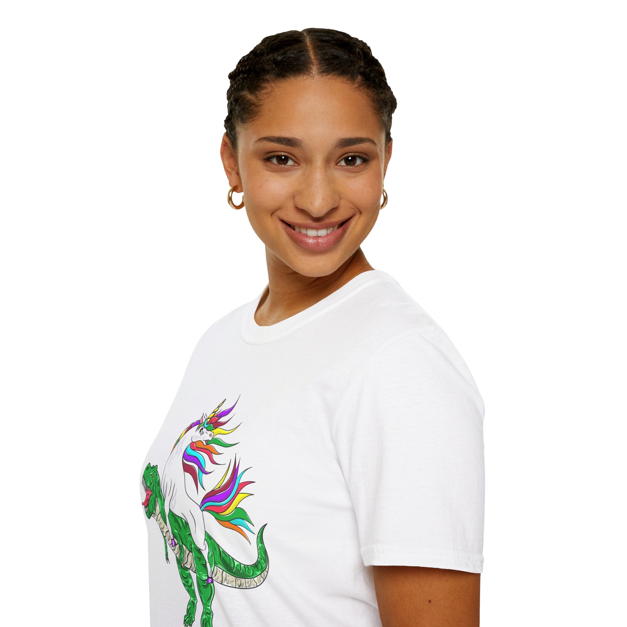 Unisex T-Shirt - Unicorn Riding T-Rex