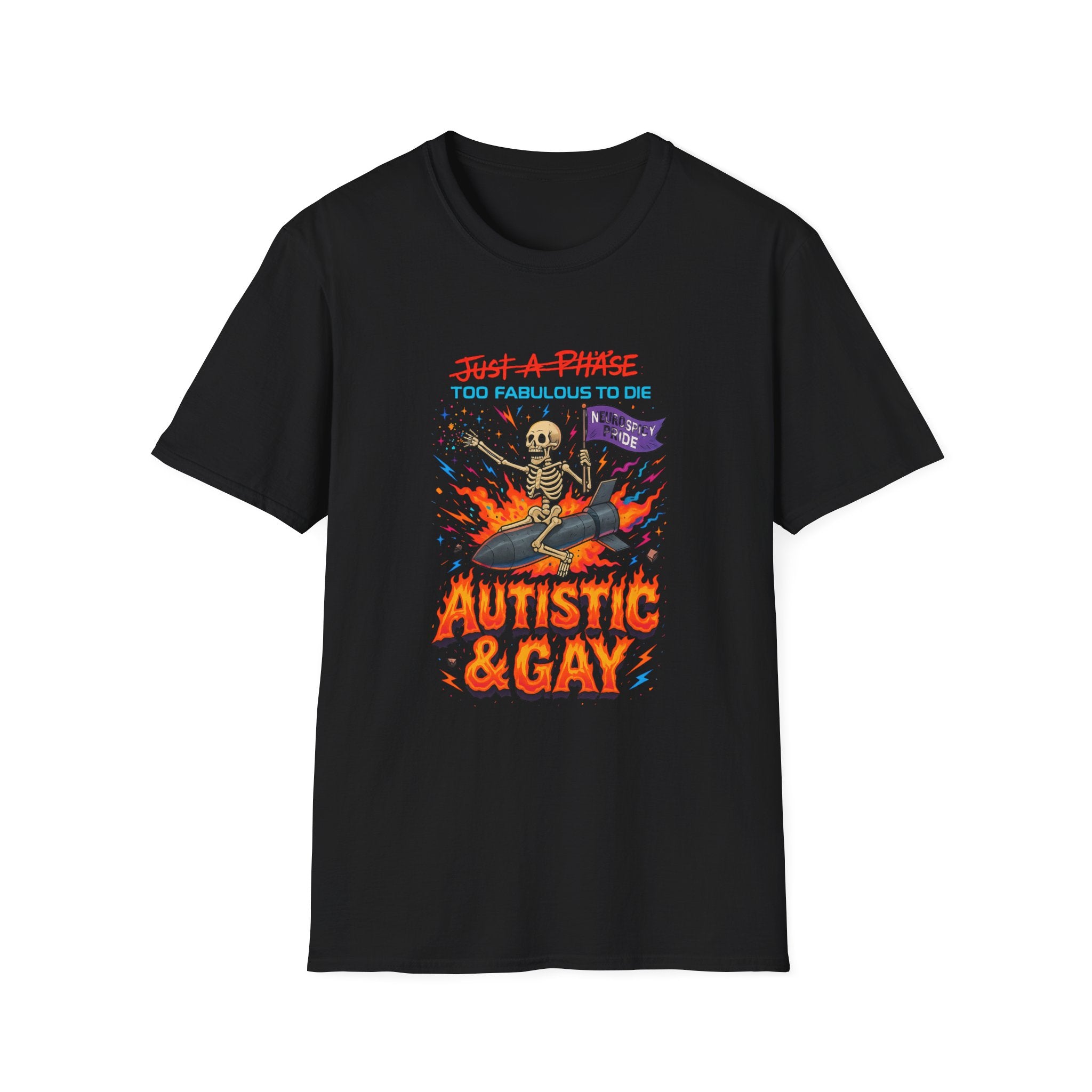 Autistic and Gay Neurospicy T-Shirt