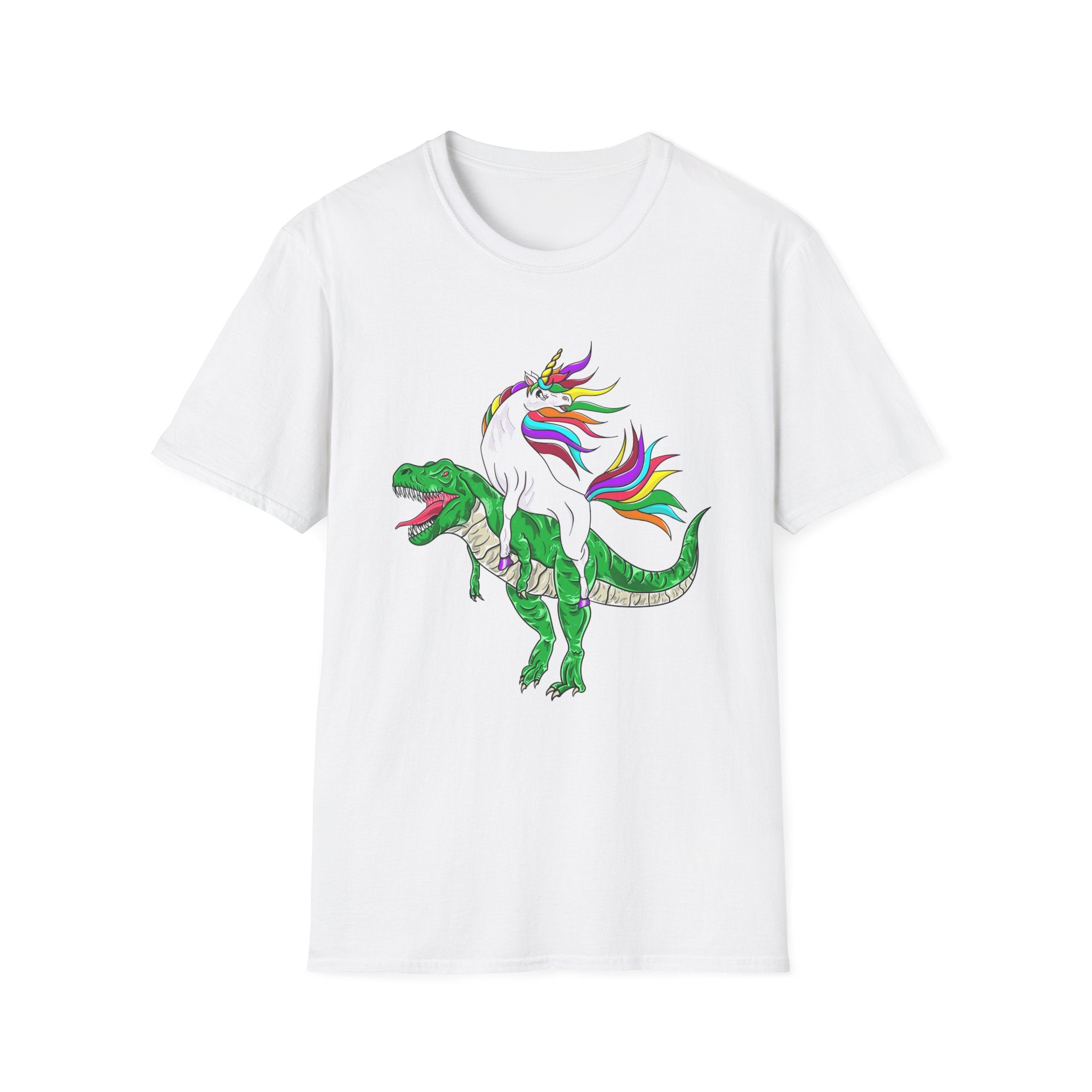 Unisex T-Shirt - Unicorn Riding T-Rex