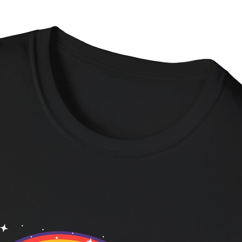 Unisex Tee Husky Dog Riding Unicorn Riding T-Rex Funny Shirt
