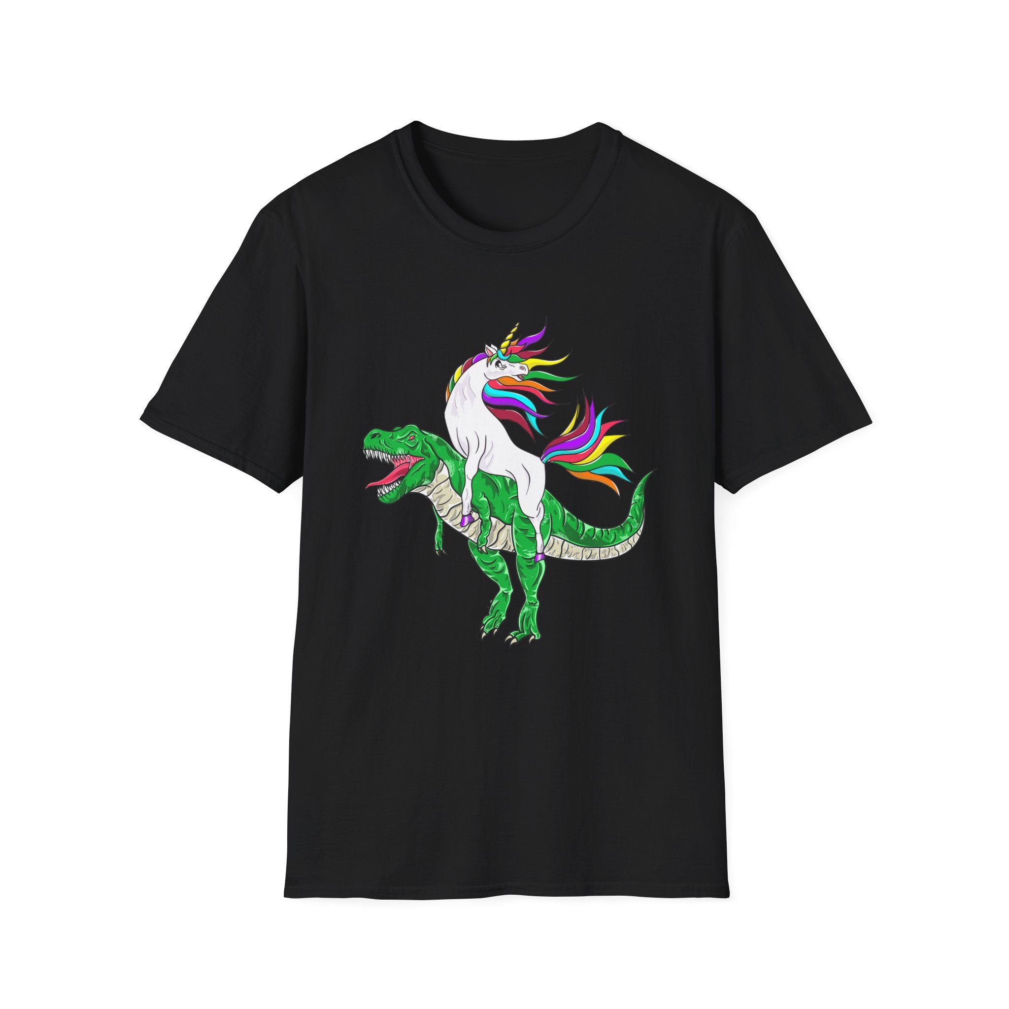 Unisex T-Shirt - Unicorn Riding T-Rex