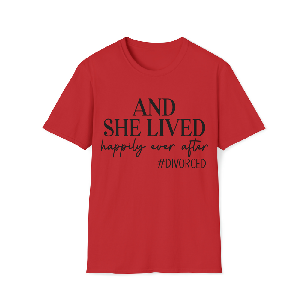 Novelty t-shirt funny newly divorced unisex t-shirt red gift for divorcee