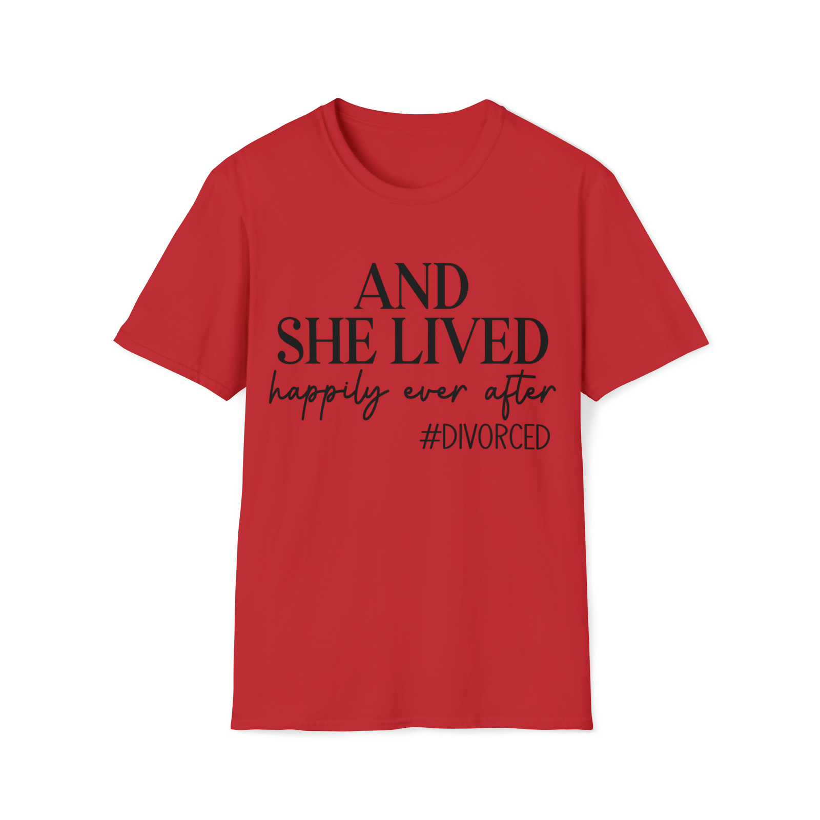 Novelty t-shirt funny newly divorced unisex t-shirt red gift for divorcee