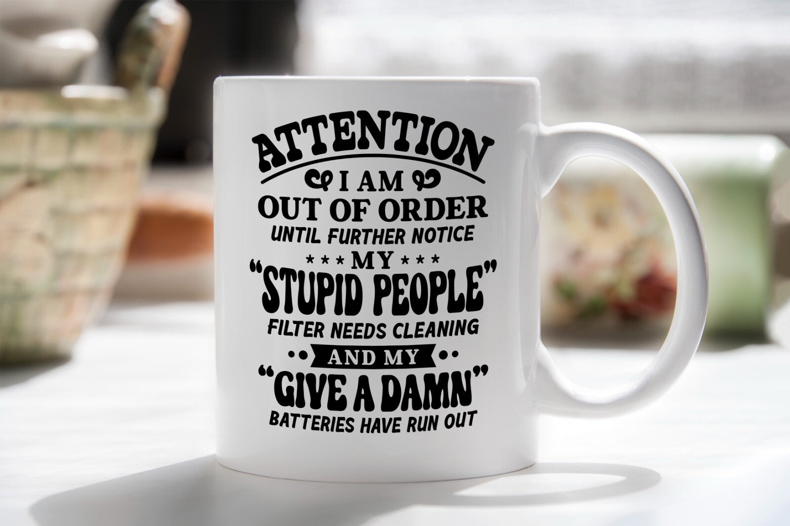Over it Sarcastic Novelty Mug Gift Coffee Cup