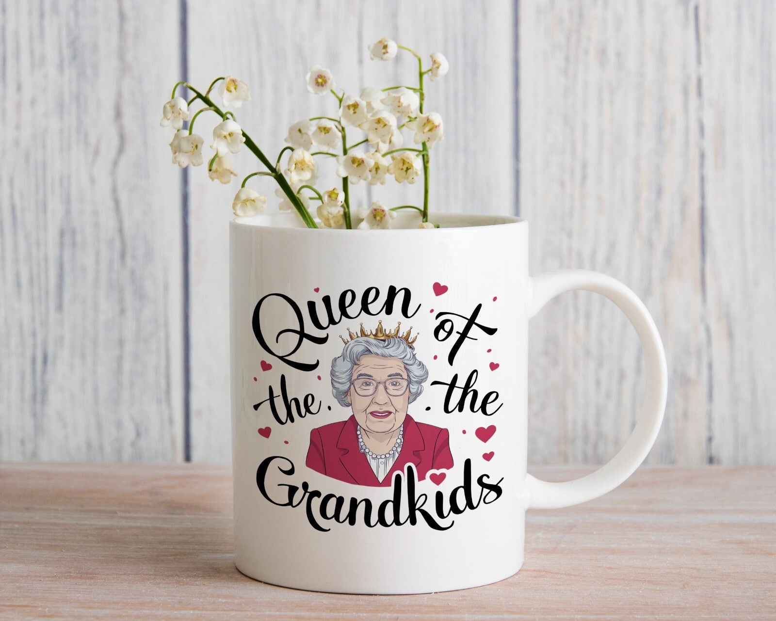 Grandma Queen of the Grandkids Gift Granny Novelty Mug Gift Coffee Cup