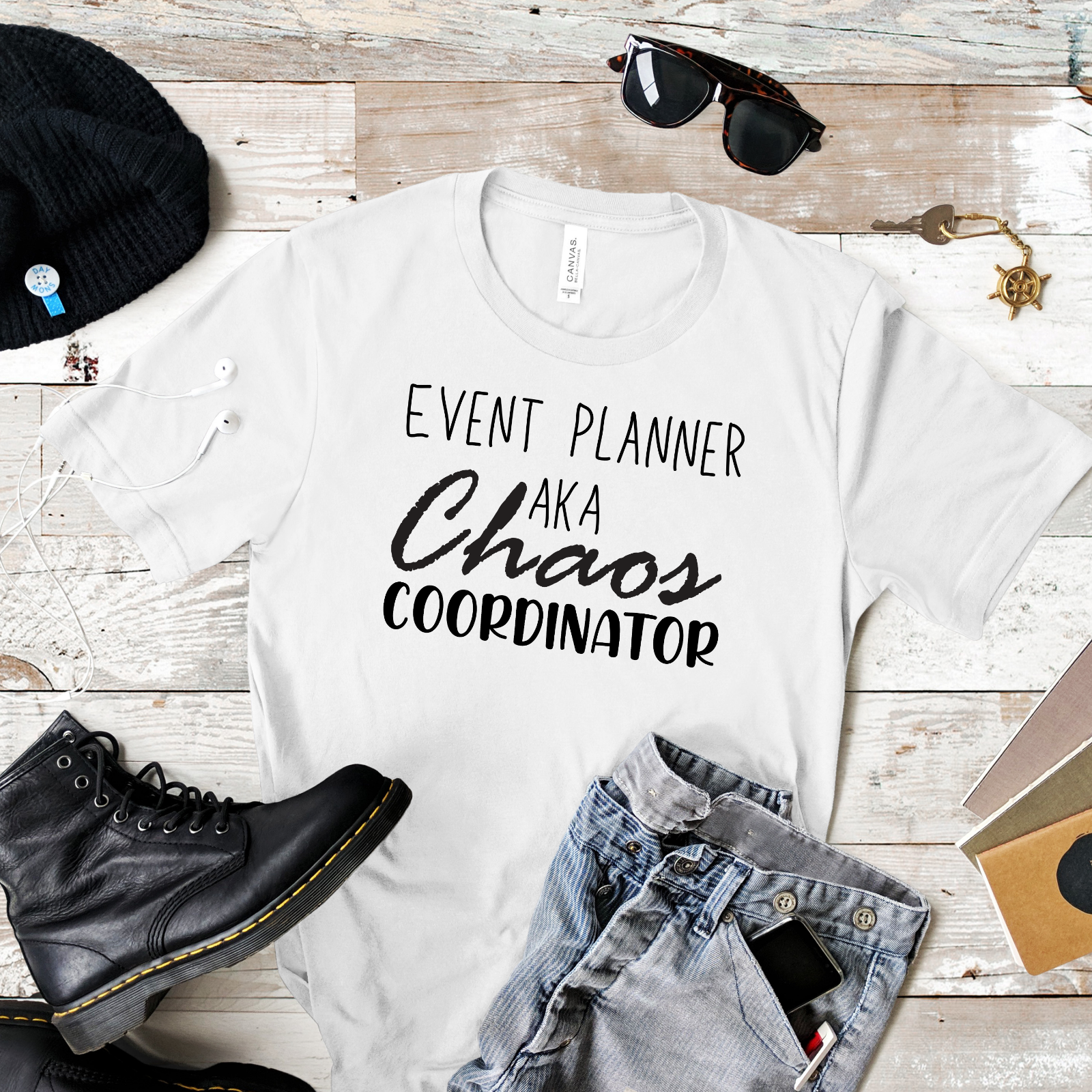 Novelty T-Shirt Chaos Coordinator Funny Shirts Event planner wedding