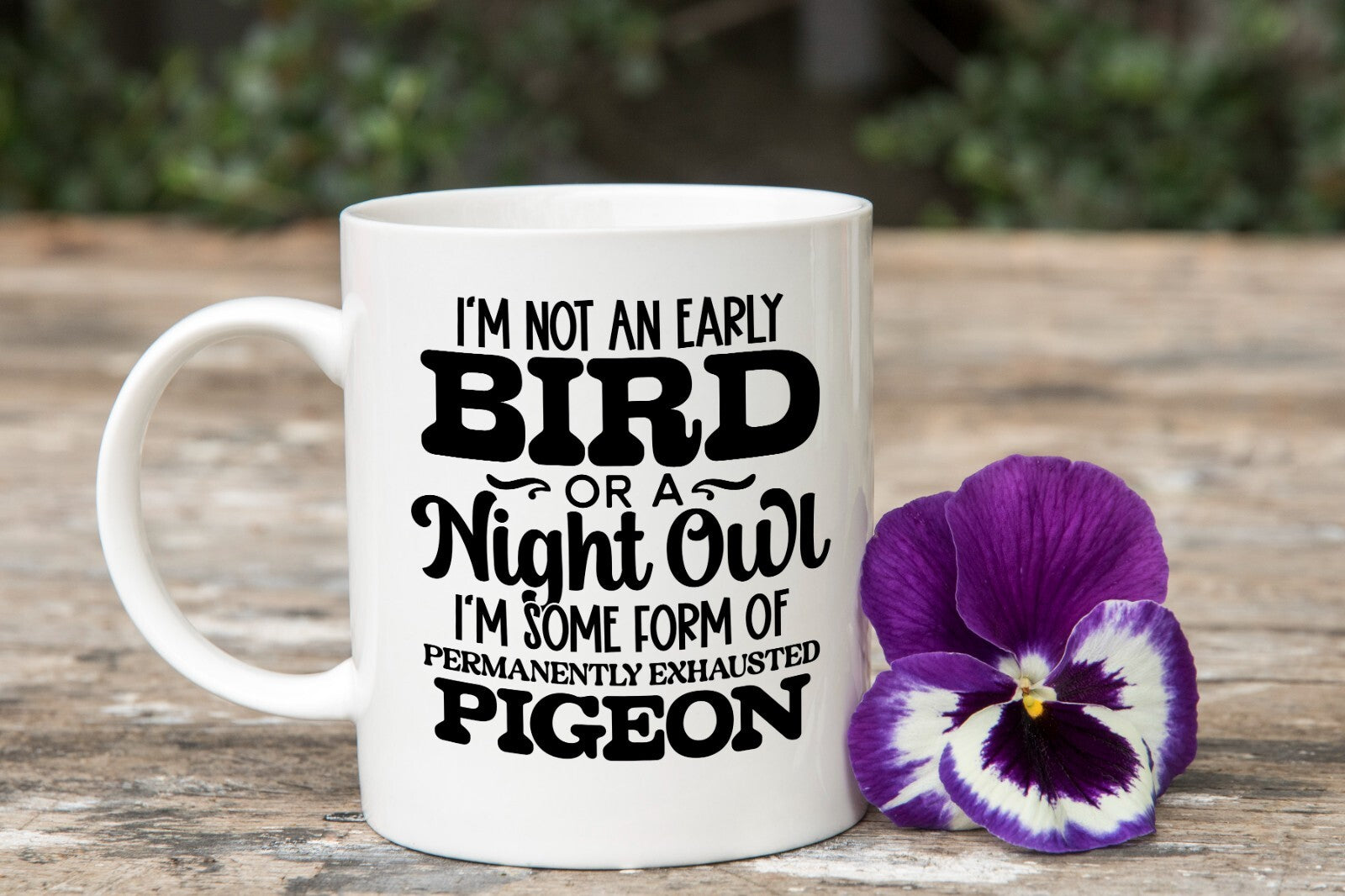 Permanently Exhausted  Pigeon Novelty Mug Gift Coffee Cup