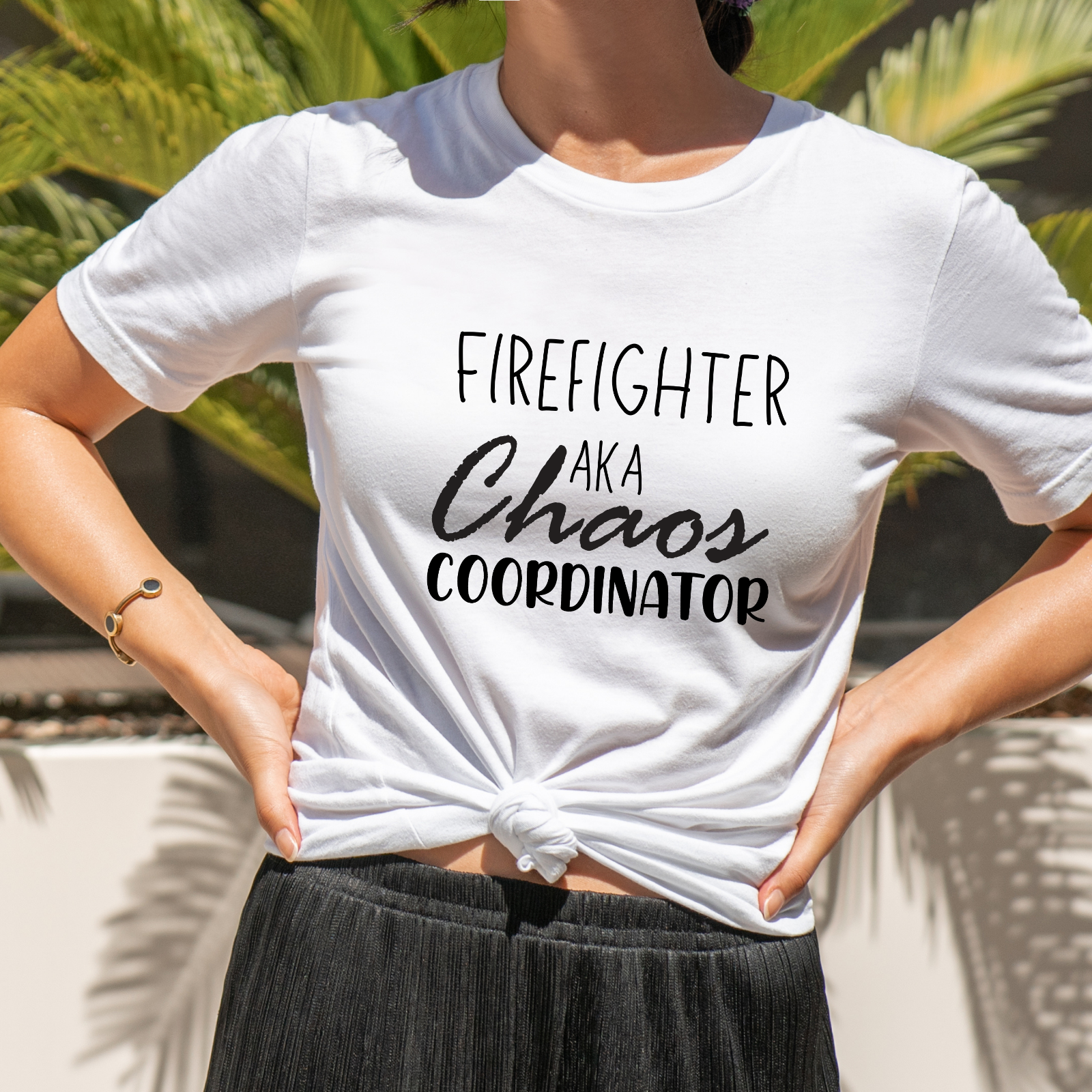 Novelty T-Shirt Chaos Coordinator Funny Shirts Firefighter