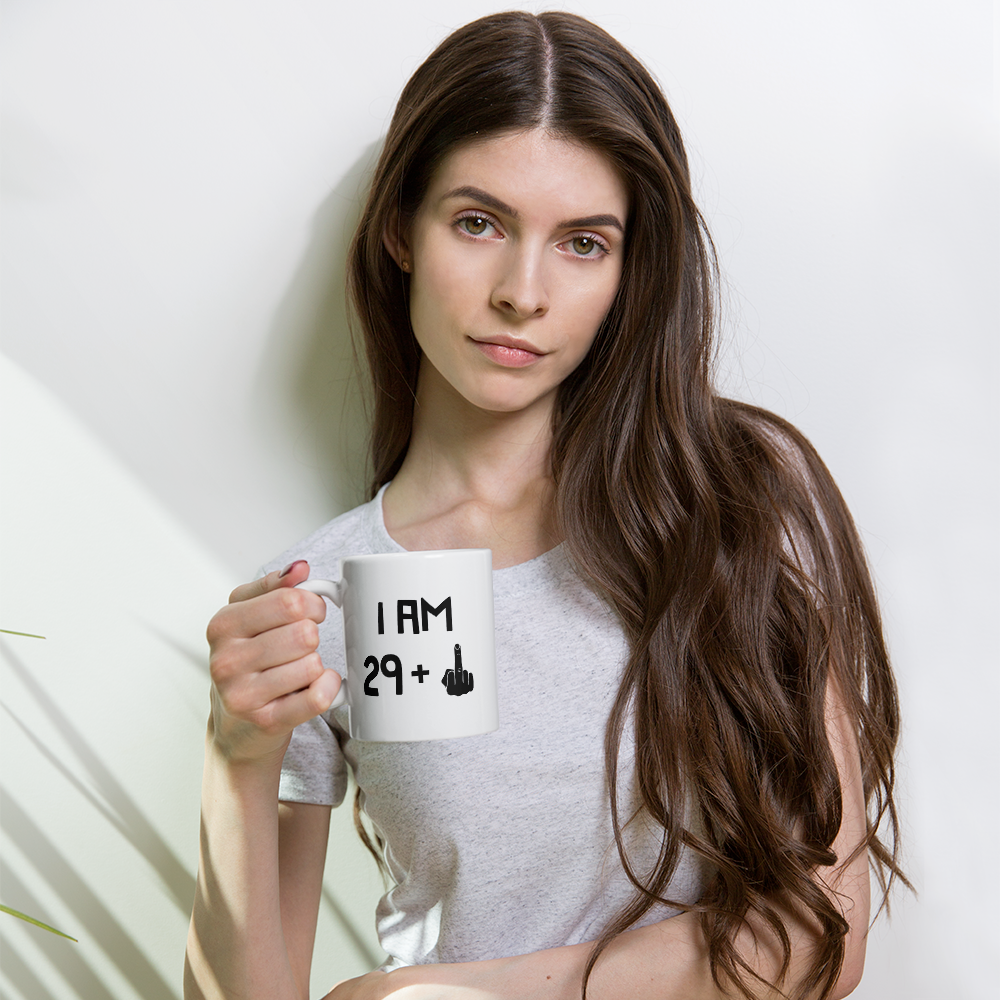 30th Birthday Novelty Mug 29 Plus Middle Finger Funny Birthday Gift