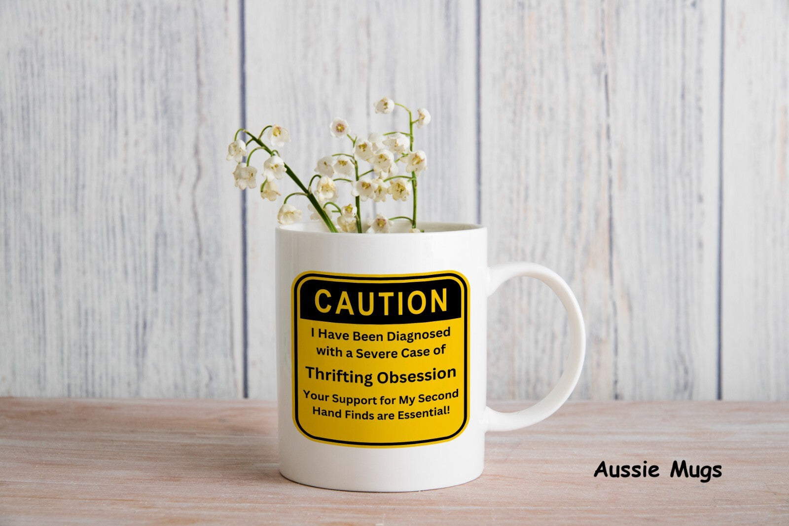 Thrifting gift funny reseller Novelty mug caution coffee cup