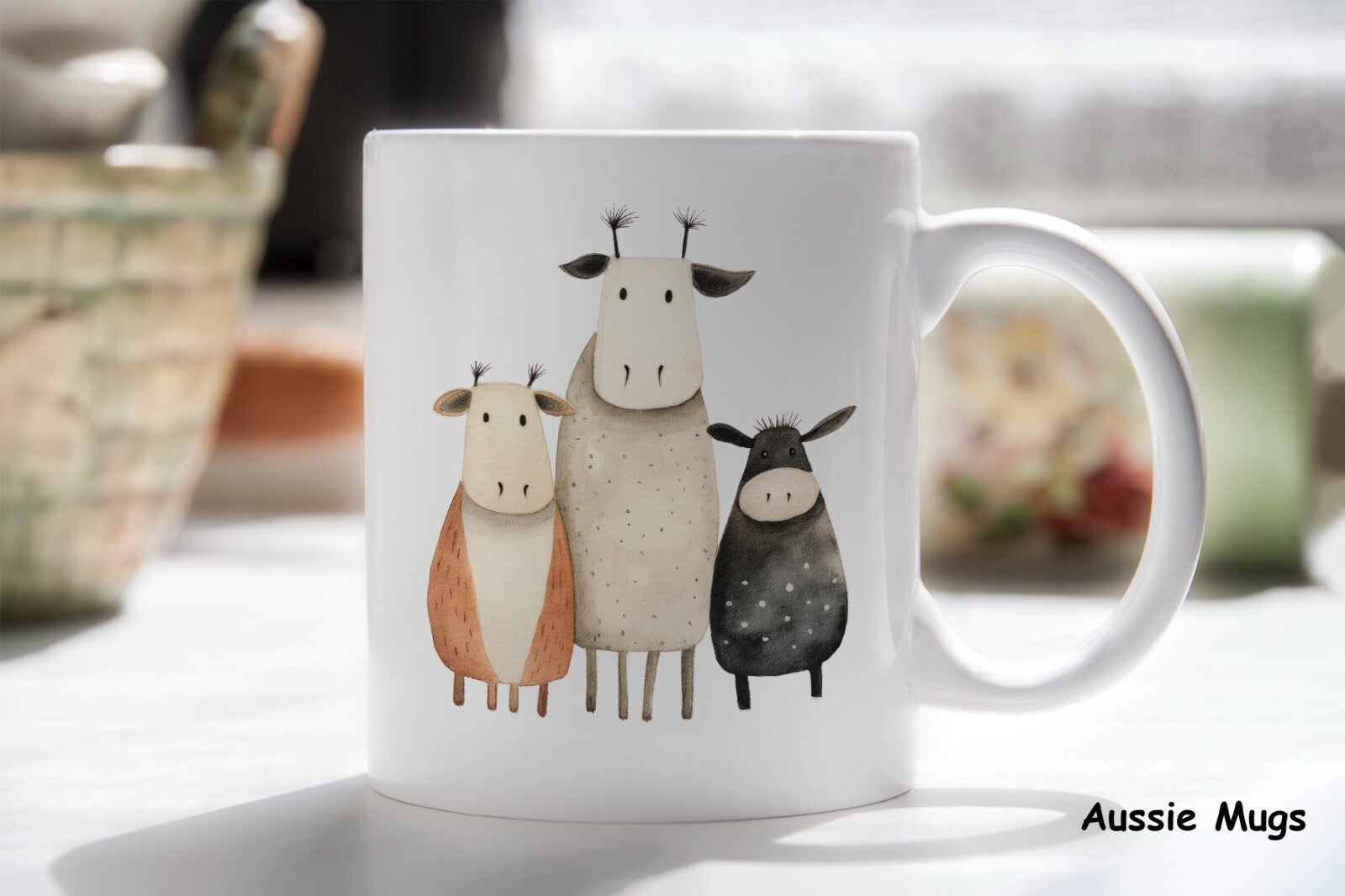 3 Cow Best Friends Novelty mug gift coffee cup