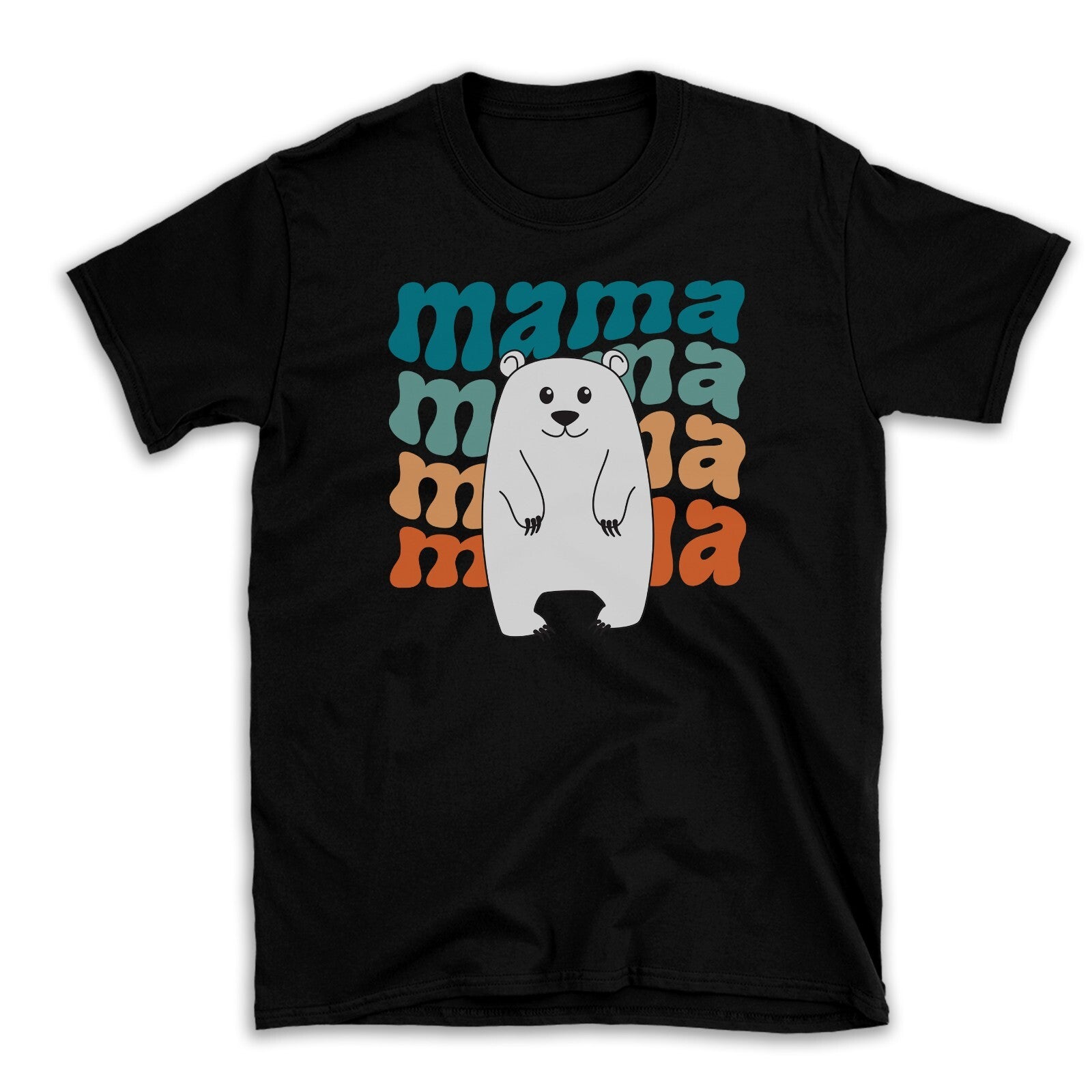 Mumma bear mummy mum mom Novelty T-Shirt black unisex
