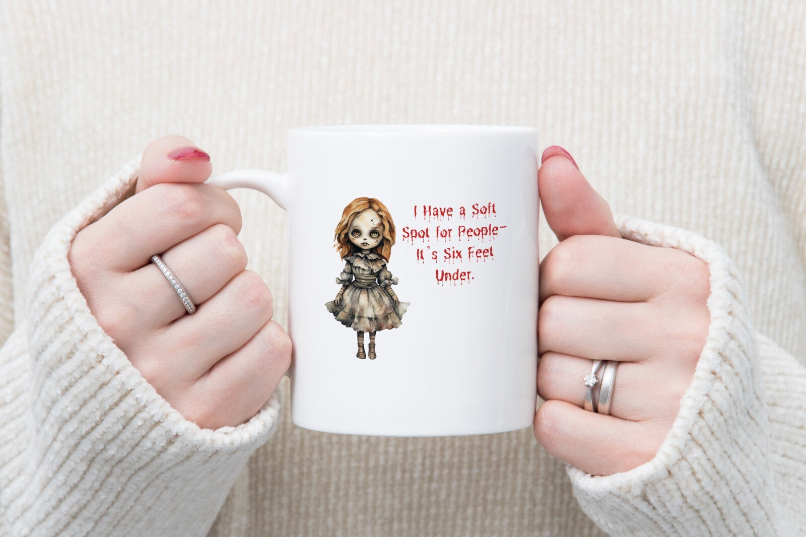 Sarcastic Scary Doll Novelty Mug Gift Coffee Cup