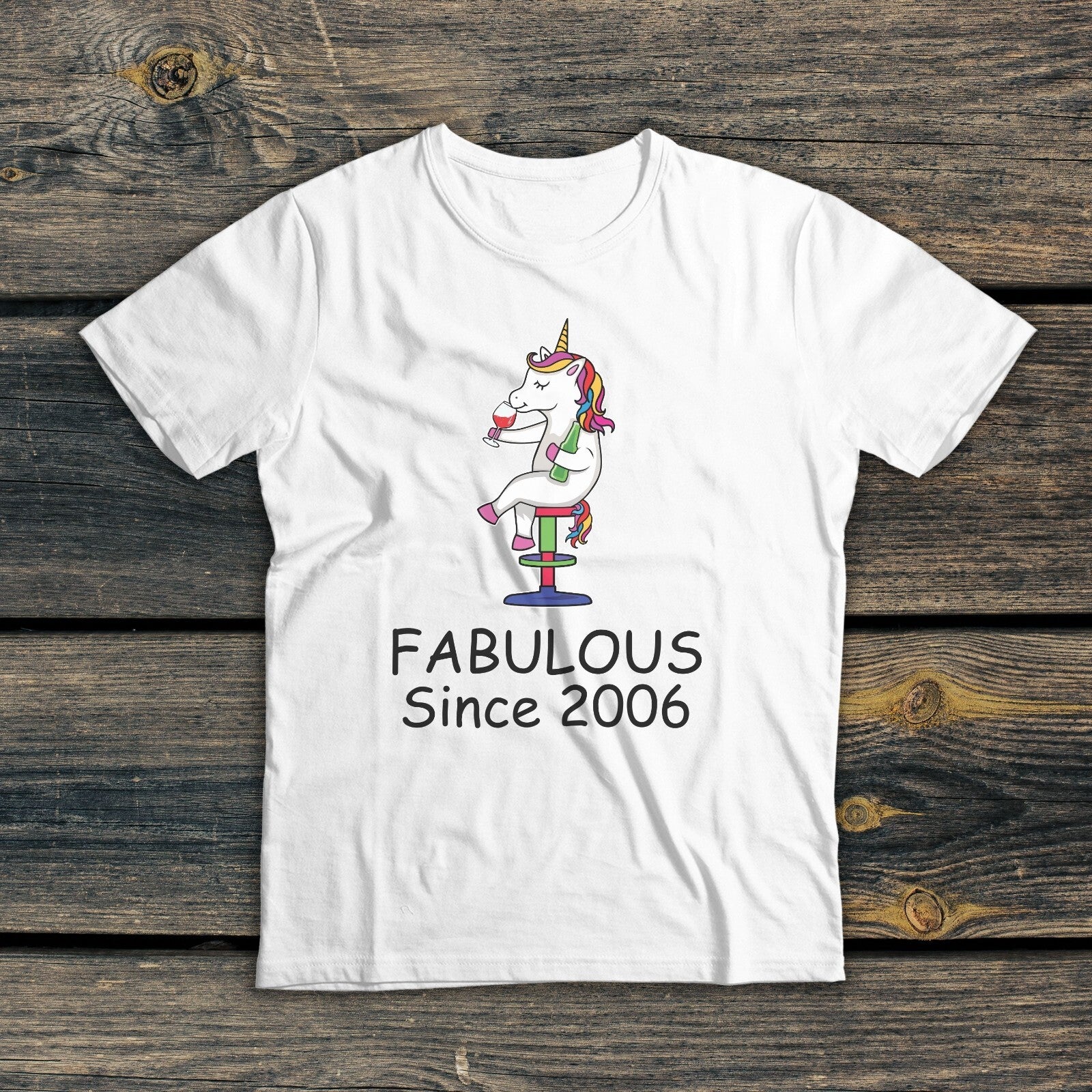 18 year old birthday t-shirt fabulous Since 2006 tshirt 18th birthday gift wine