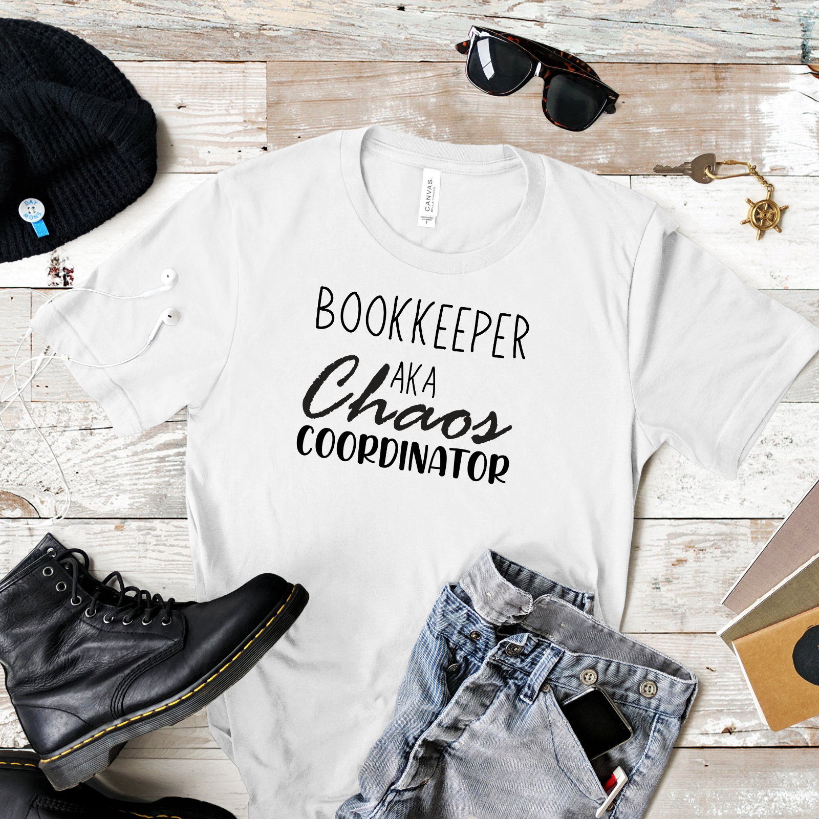 Bookkeeper Gift Novelty T-Shirt Chaos Coordinator Funny Shirt