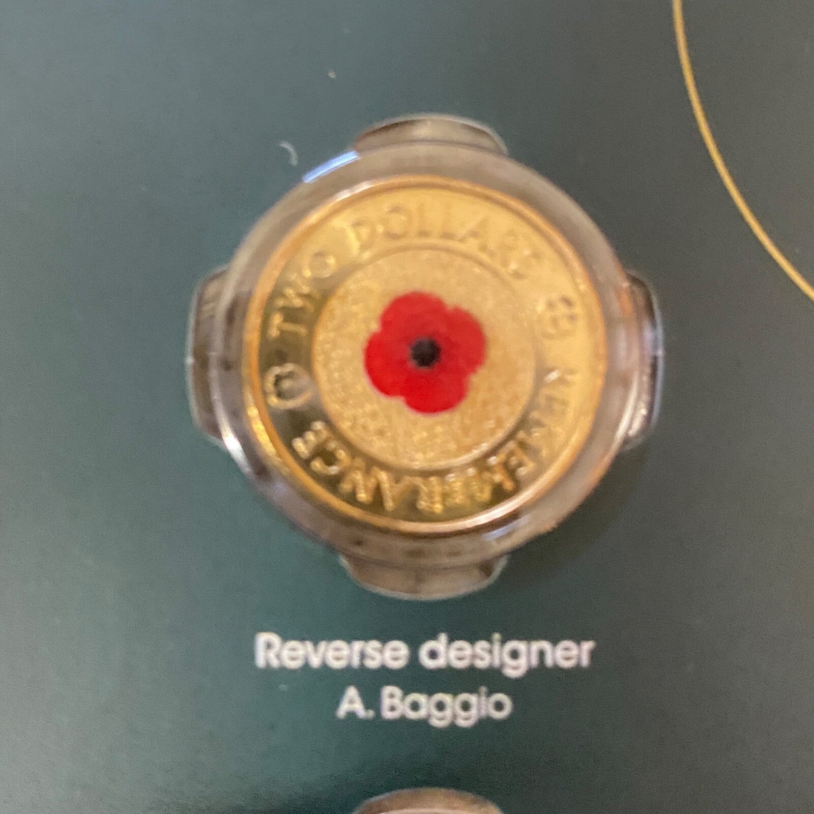 2023  RED POPPY UNC coin remembrance 35th Anniversary