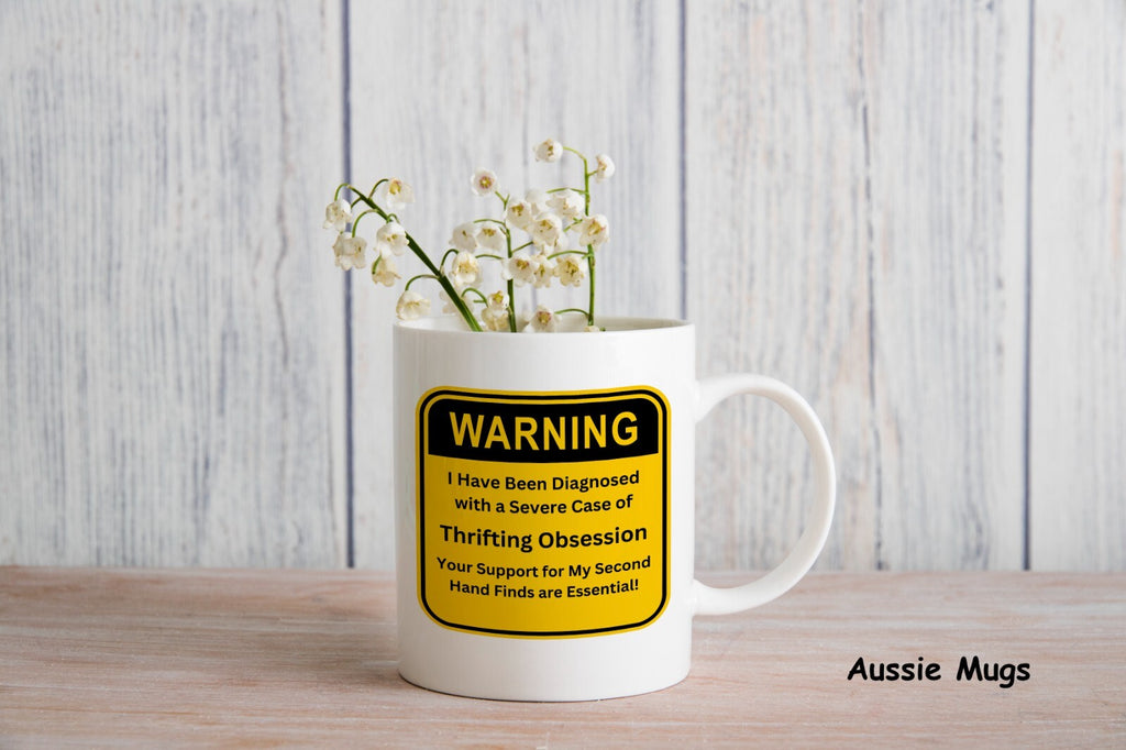 Thrifting gift funny reseller Novelty mug warning coffee cup