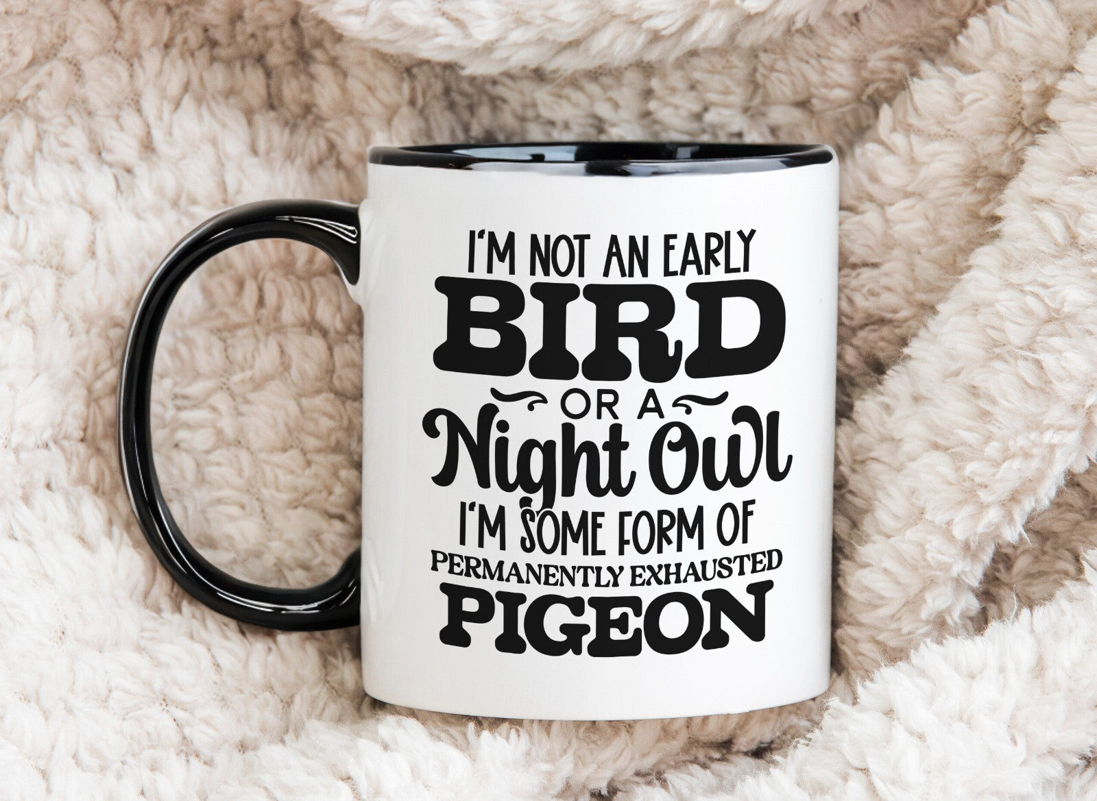 Permanently Exhausted  Pigeon Novelty Mug Gift Coffee Cup