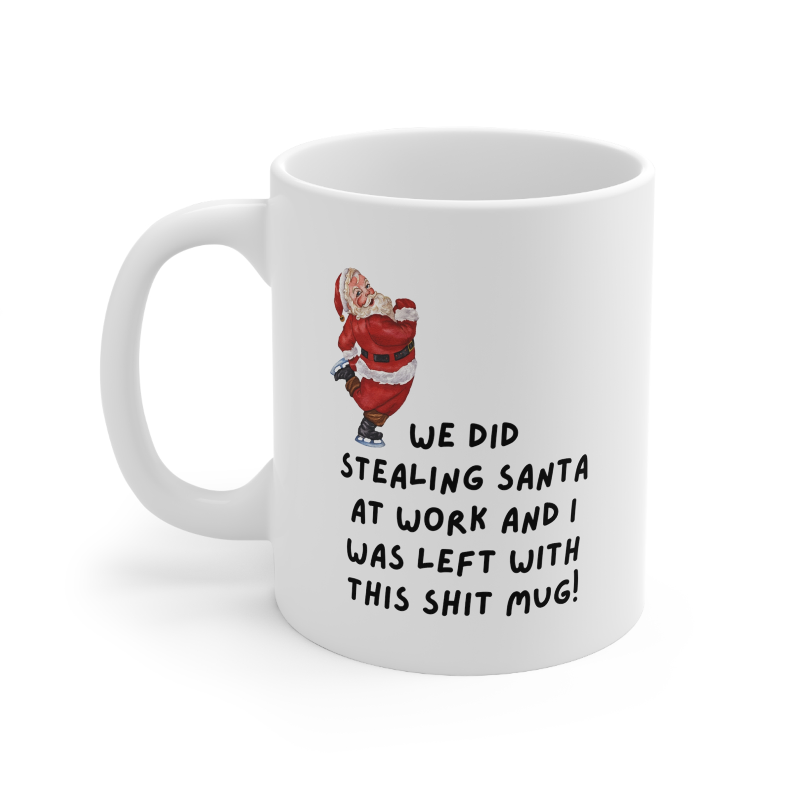 Stealing secret Santa shit Novelty mug gift Kris Kringle