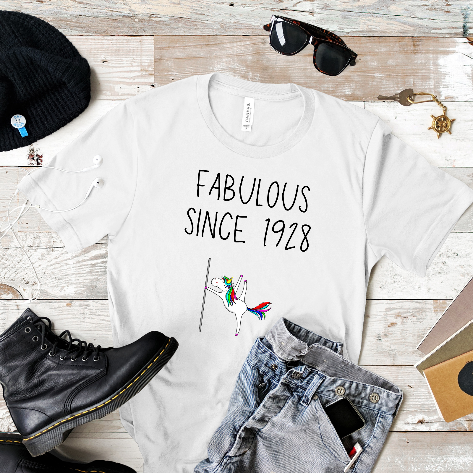 Fabulous Since 1928 Unicorn T-Shirt birthday tshirt 96th birthday gift 96 year