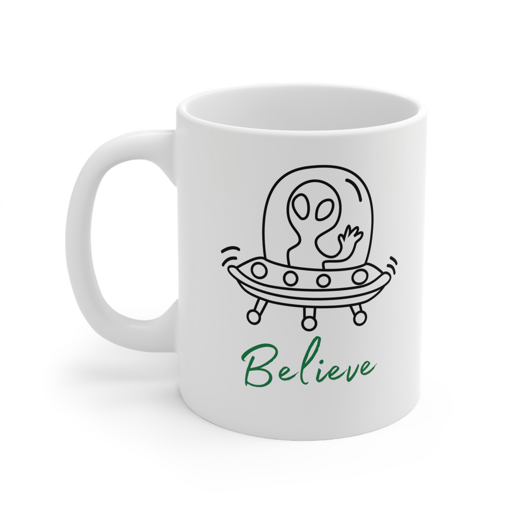 I believe in aliens Novelty mug extra terrestrial mug Area 51 Alien ET x files