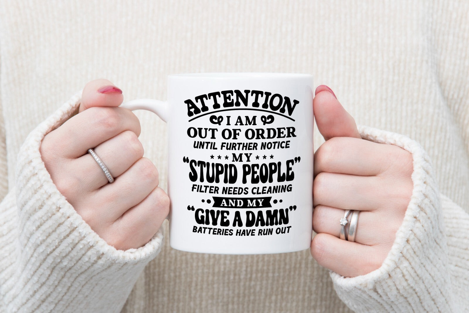 Over it Sarcastic Novelty Mug Gift Coffee Cup