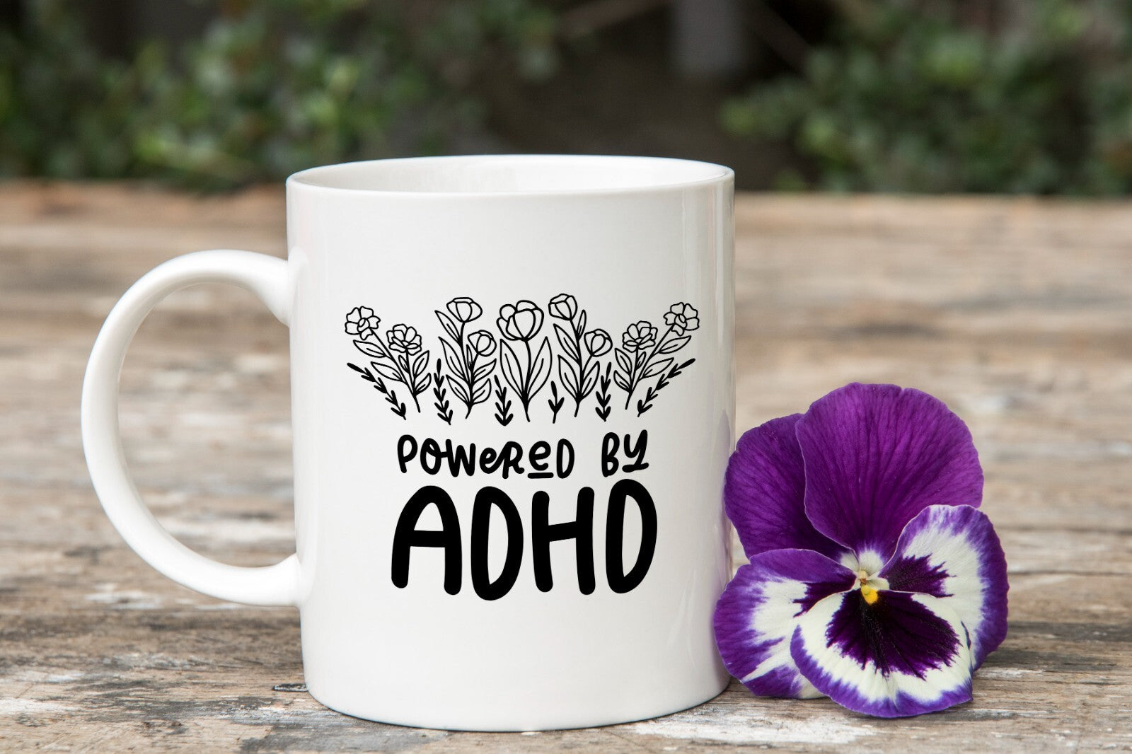 Powered by ADHD Novelty Mug Gift Coffee Cup