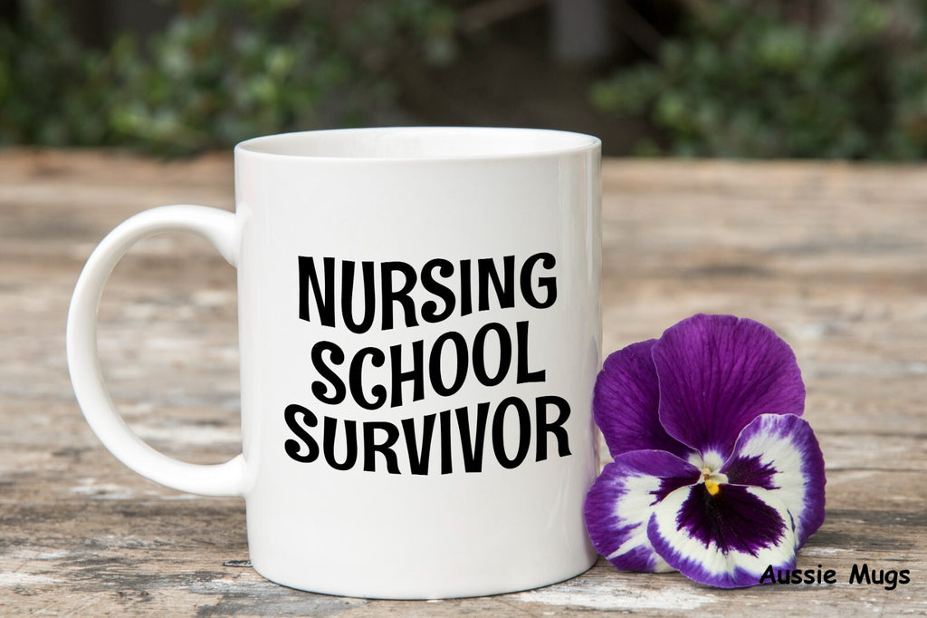 Nurse Graduation Gift Novelty mug gift coffee cup Survived Nursing School