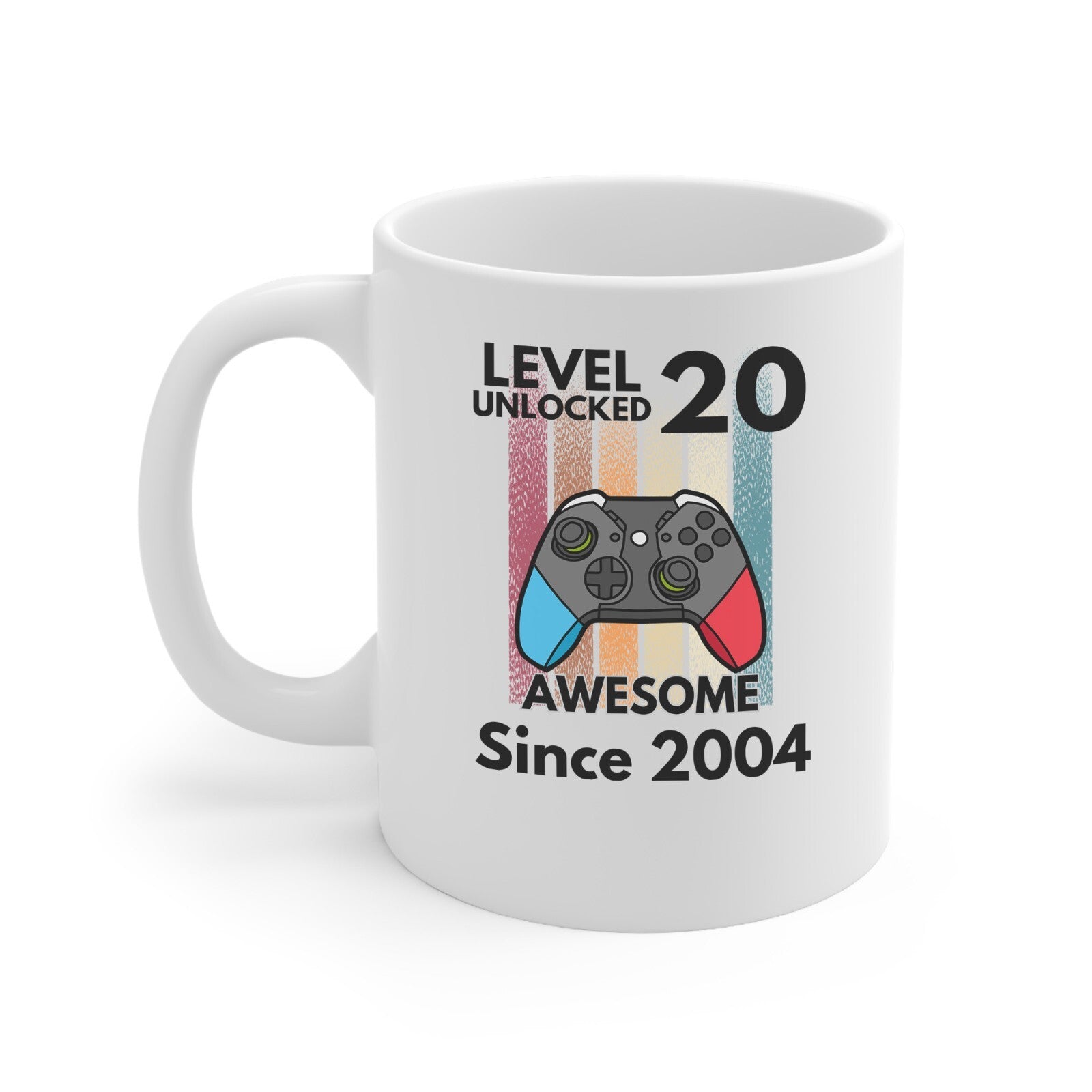 20th Birthday gamer level 20 unlocked Novelty mug awesome since 2004