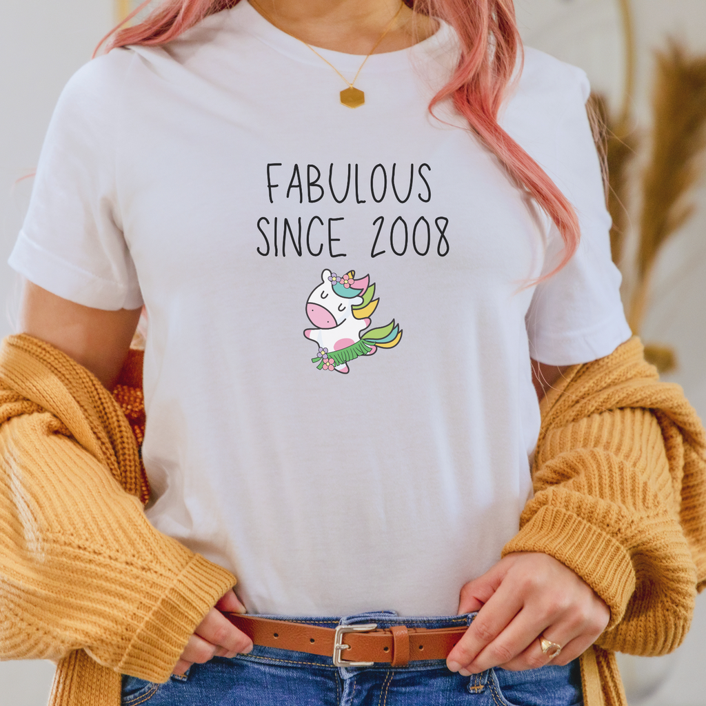 16 year old birthday t-shirt fabulous Since 2008 tshirt 16th birthday gift