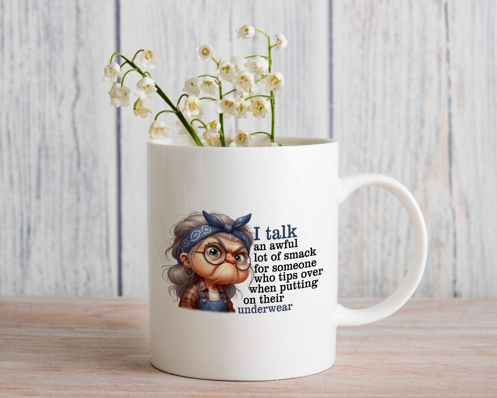 Gift Granny Cuss Fall over Novelty Mug Gift Coffee Cup