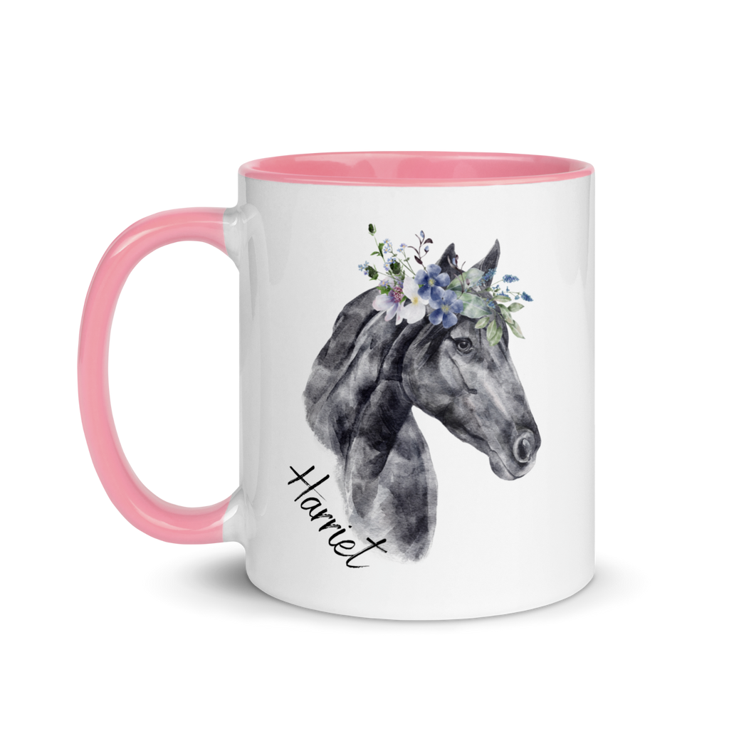 Personalised horse name mug animal customise novelty christmas gift secret santa