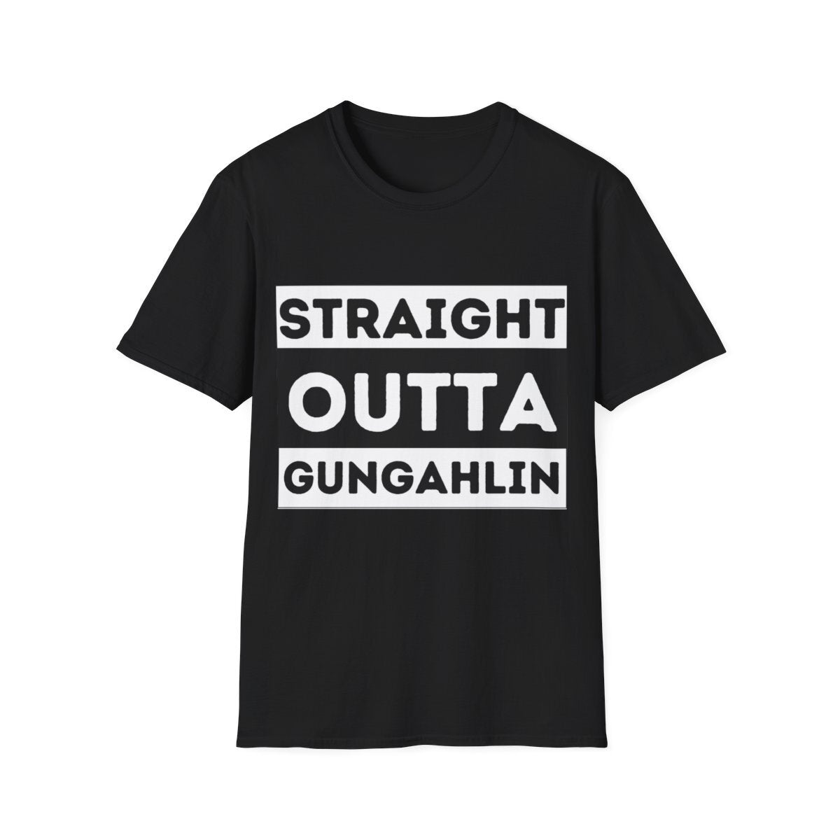 Straight outta Gungahlin Novelty unisex t-shirt black ACT Australia Canberra