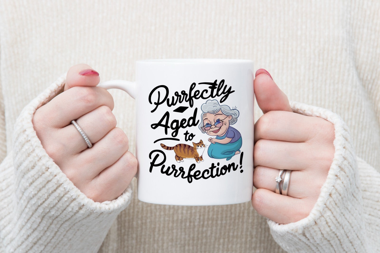 Cat Granny Gift Lady Novelty Mug Gift Coffee Cup