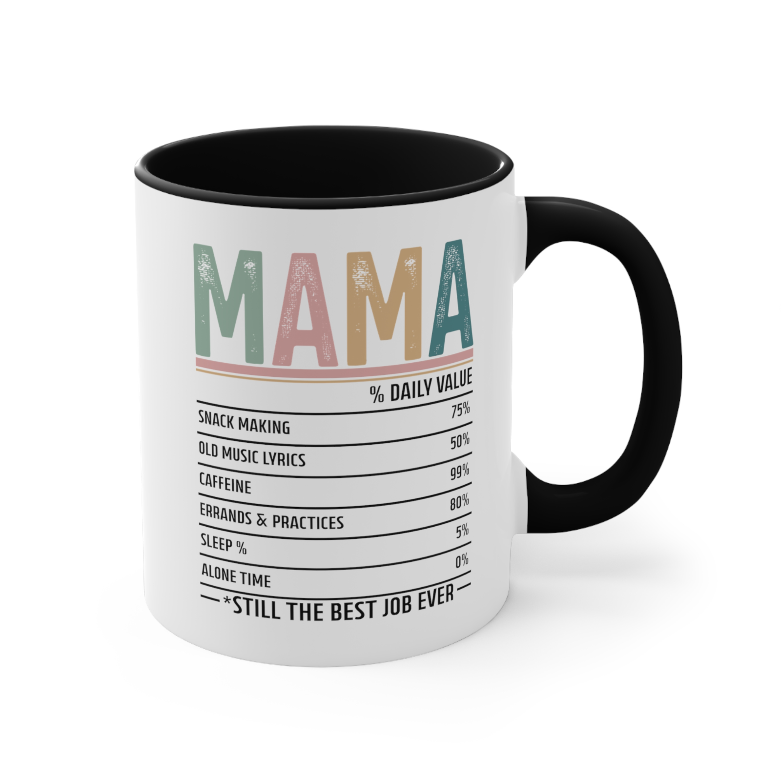 Mother's day Novelty mug mama nutritional facts mug
