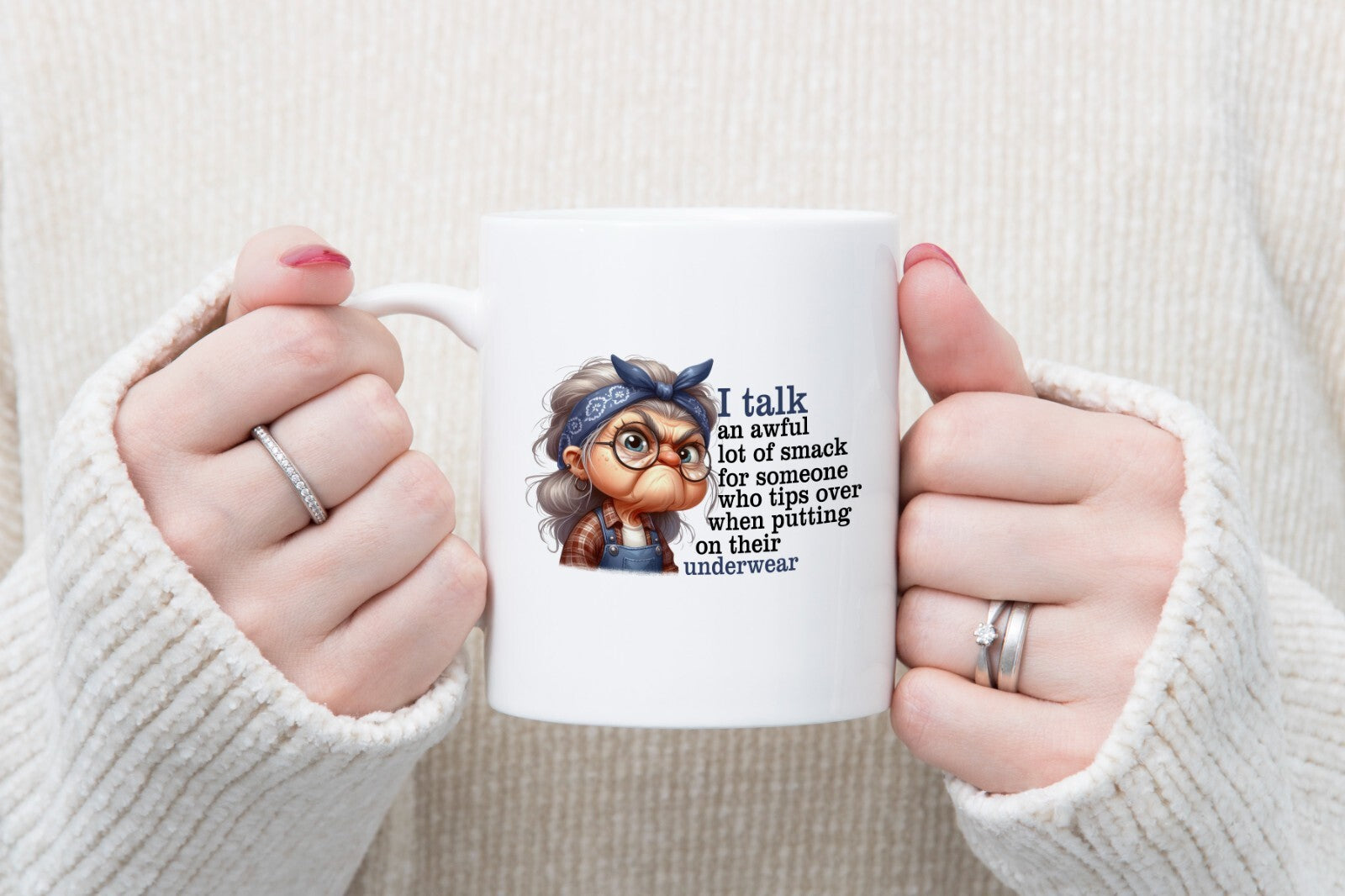 Gift Granny Cuss Fall over Novelty Mug Gift Coffee Cup