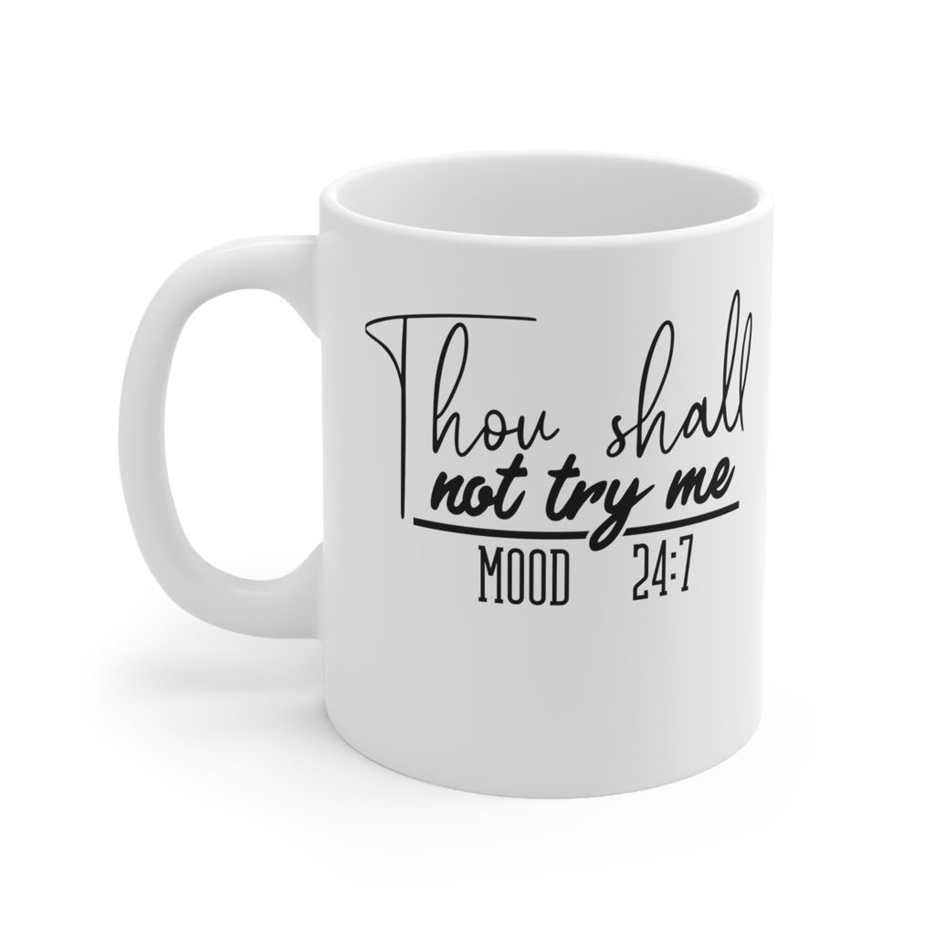 Novelty mug bad mood 24 7 assertive in charge boss mug angry cup