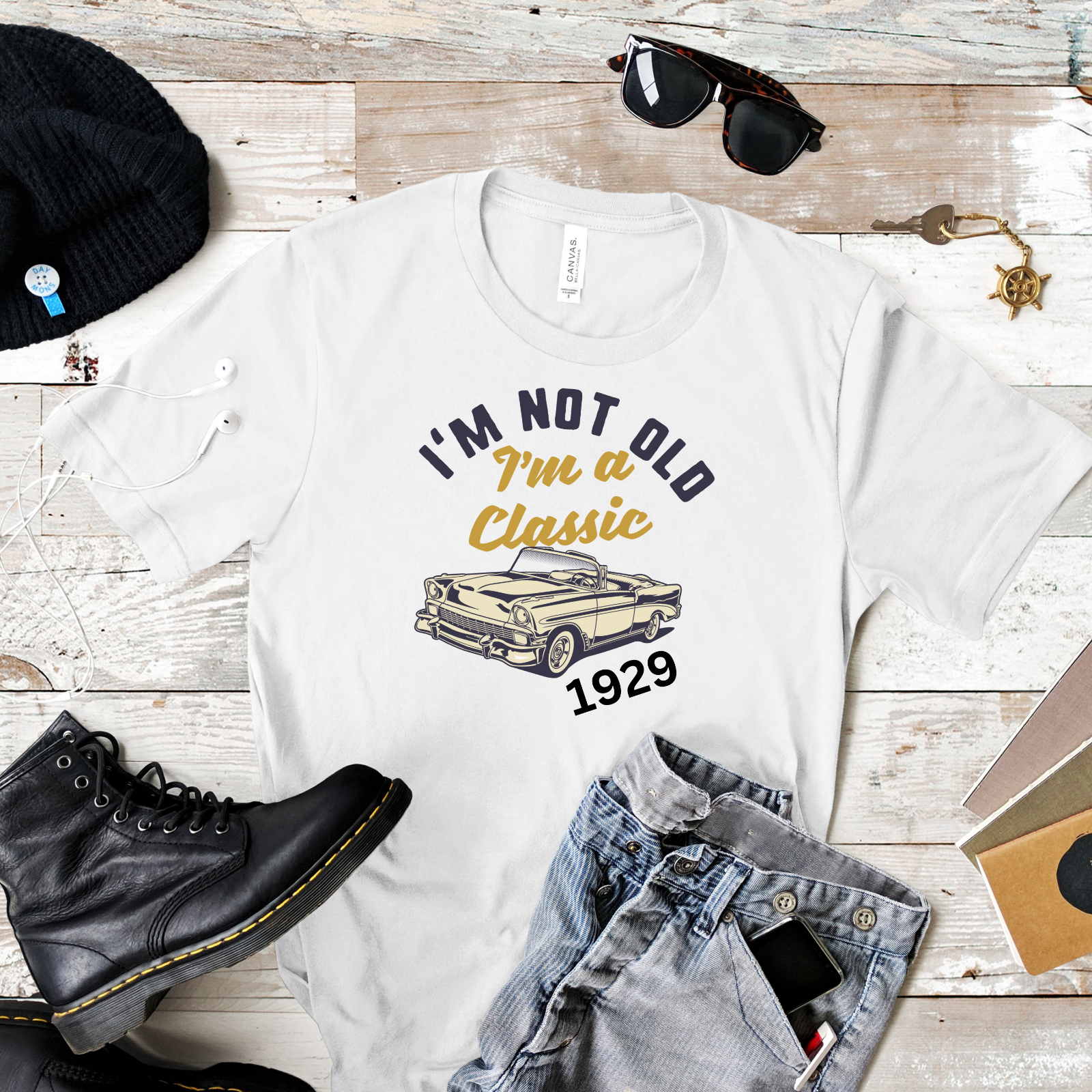 Novelty T-Shirt birthday tshirt 95th birthday gift 95 year not old classic 1929