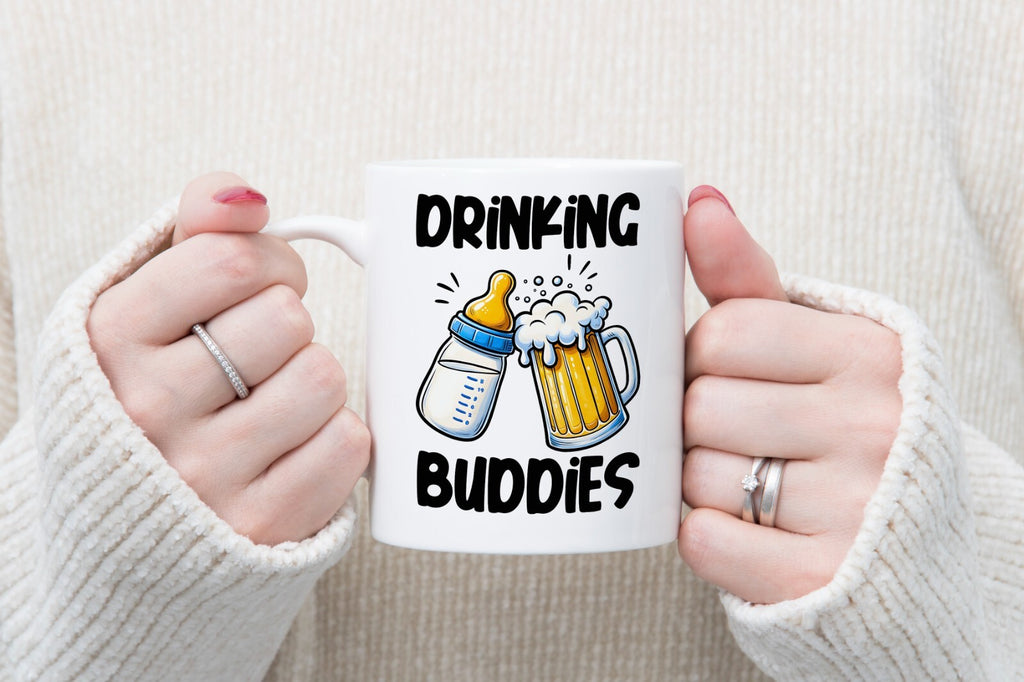 New Dad Gift Drinking Buddies Novelty Mug Gift Coffee Cup