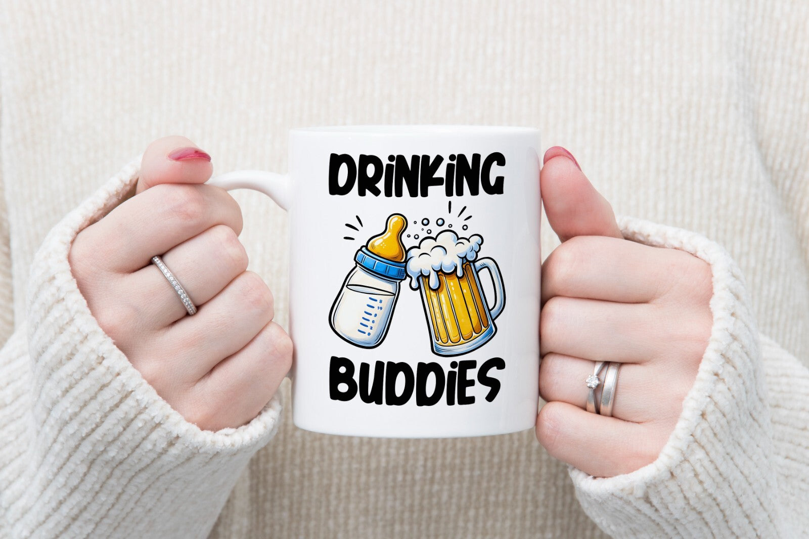 New Dad Gift Drinking Buddies Novelty Mug Gift Coffee Cup