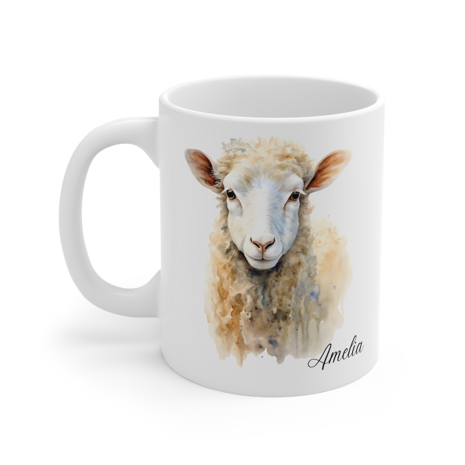 Personalised animal sheep mug your text customised mug