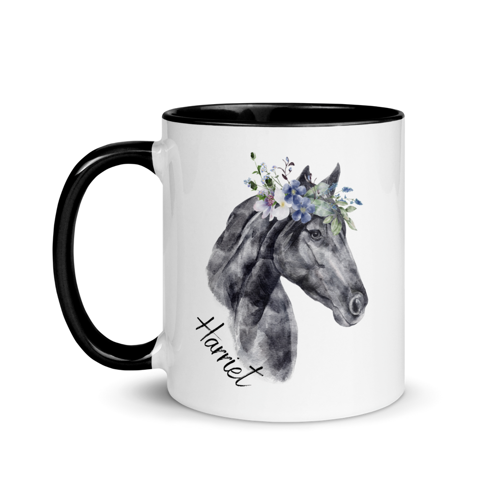 Personalised horse name mug animal customise novelty christmas gift secret santa