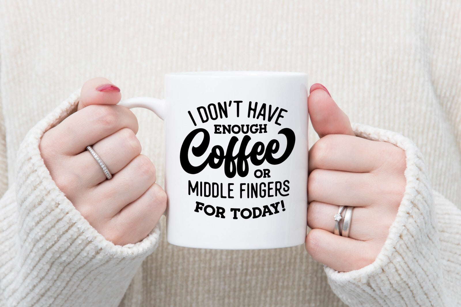 I Don't Have Enough Coffee or Middle Fingers for Today Novelty Mug Gift Cup